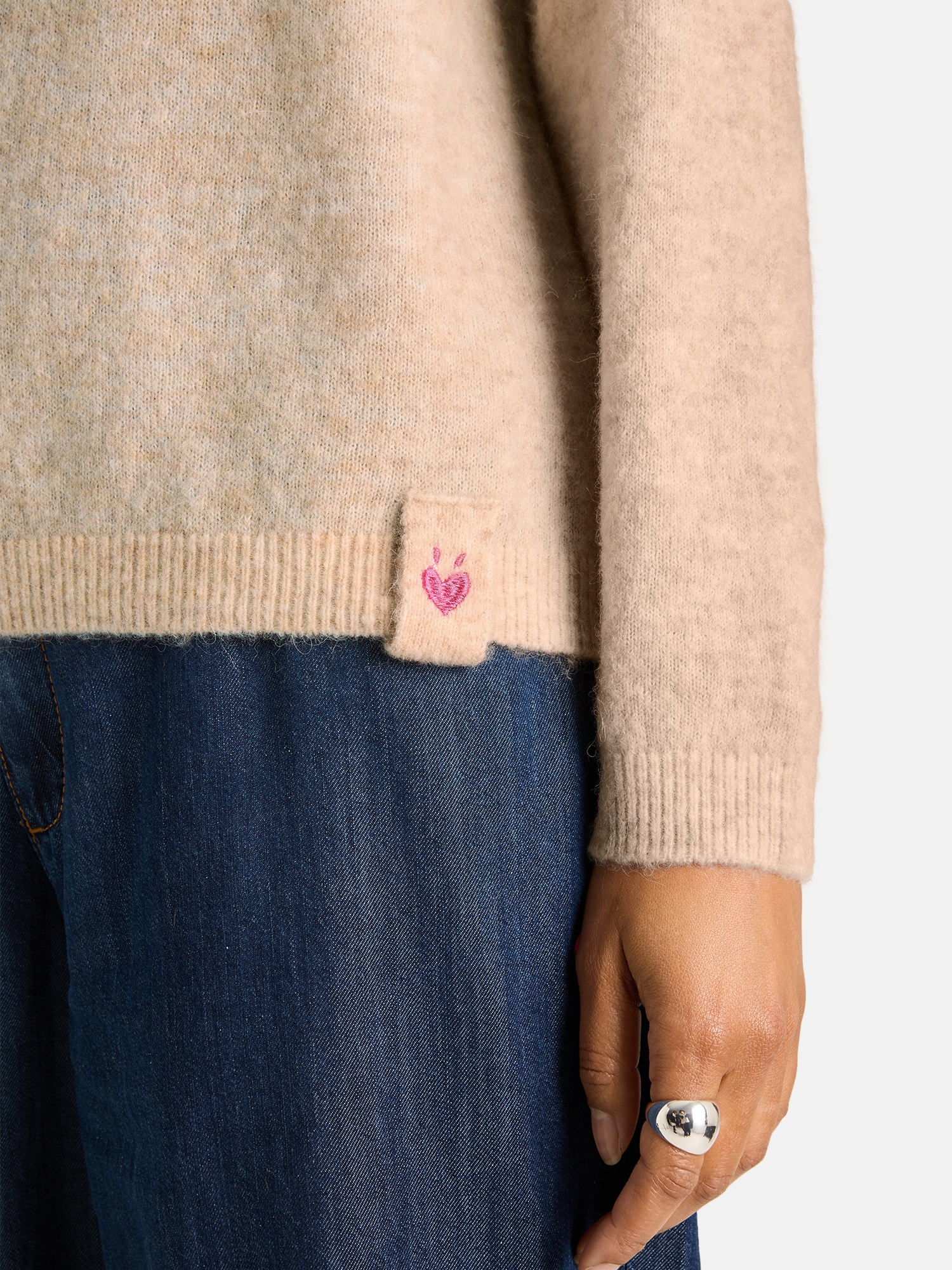 Lieblingsstück Rundhalspullover »SamsaraEP« aus einem Materialmix mit Alpaka