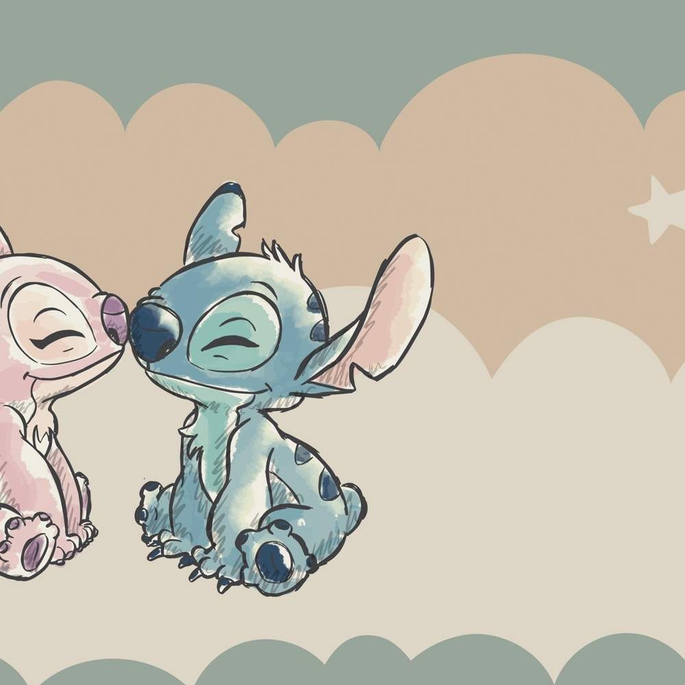 Komar Papier peint intissé »Disney Lilo and Stitch Cozy Clouds« imprimé lisse rouleau de 212 x 250 cm