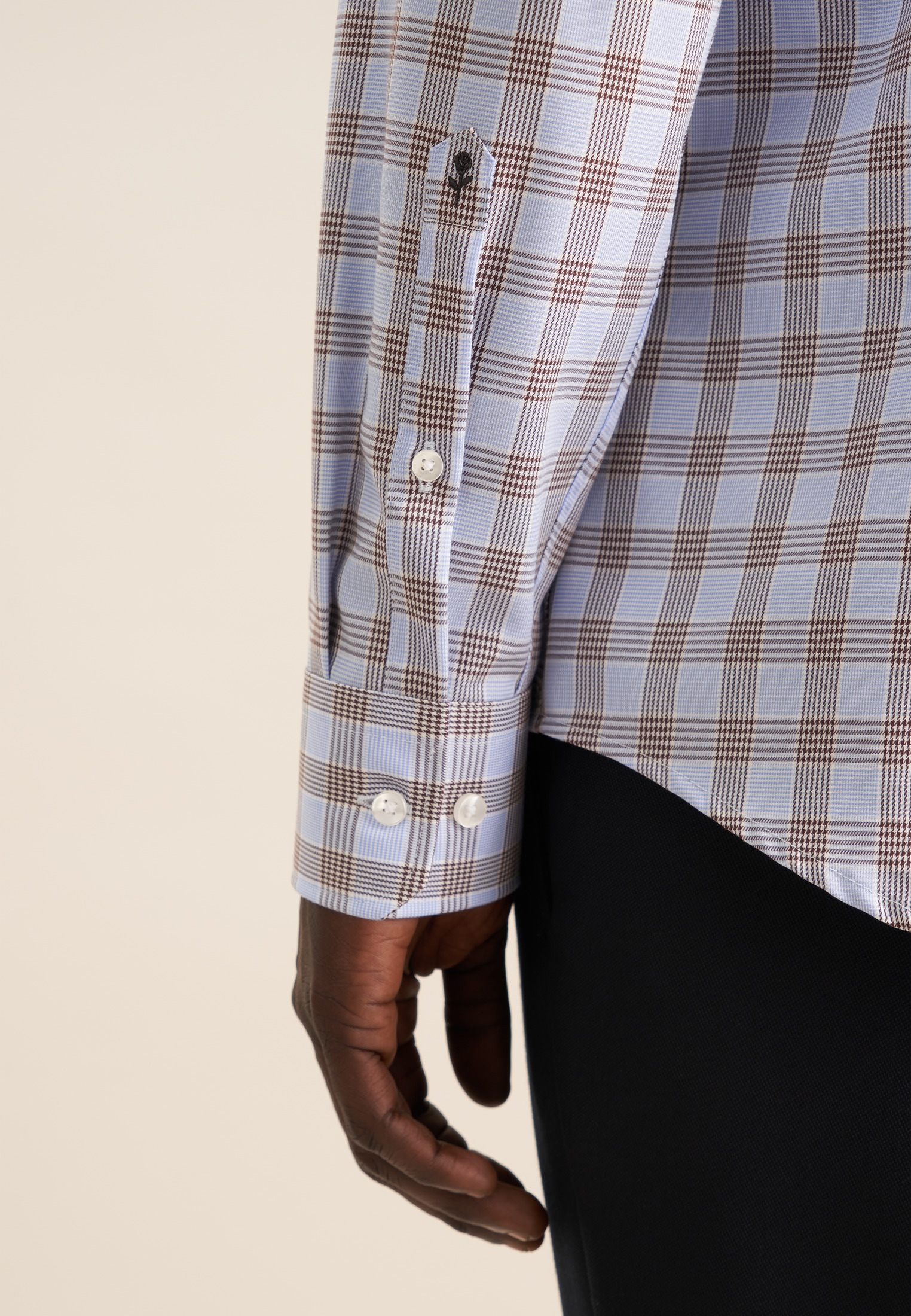 seidensticker Businesshemd »Slim«, Slim Langarm Kentkragen Karo
