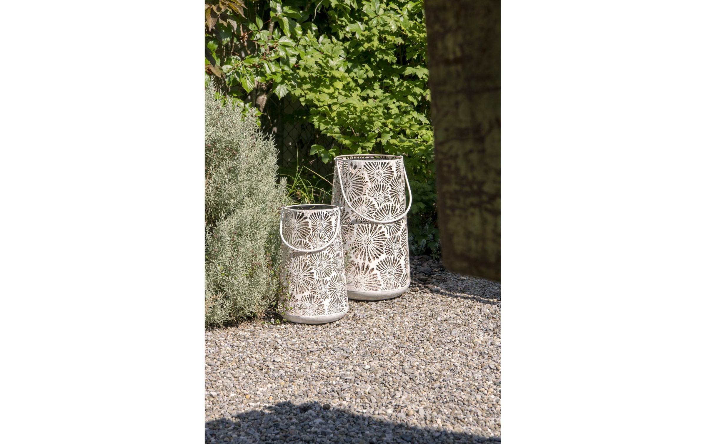 STT Laterne »Blossom« Stilvolle Solar-Laterne mit Blumen-Motiv für Haus und Garten