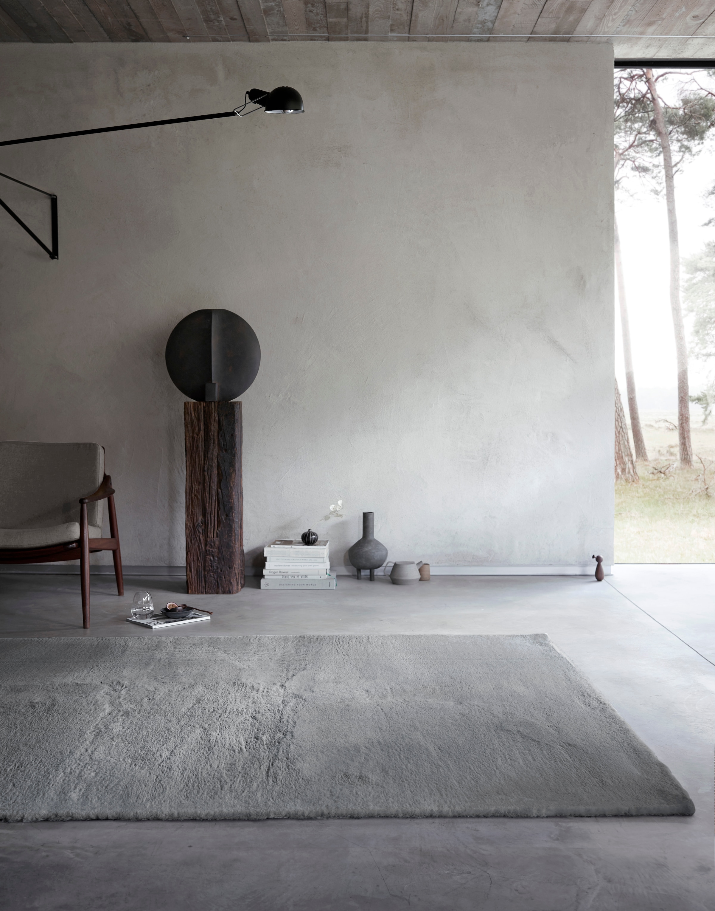 Wecon home Basics Tapis à poils longs »Anna« Rectangulaire 25 mm Höhe Wohnzimmer, Schlafzimmer, Felloptik, sehr weich und flauschig, Uni