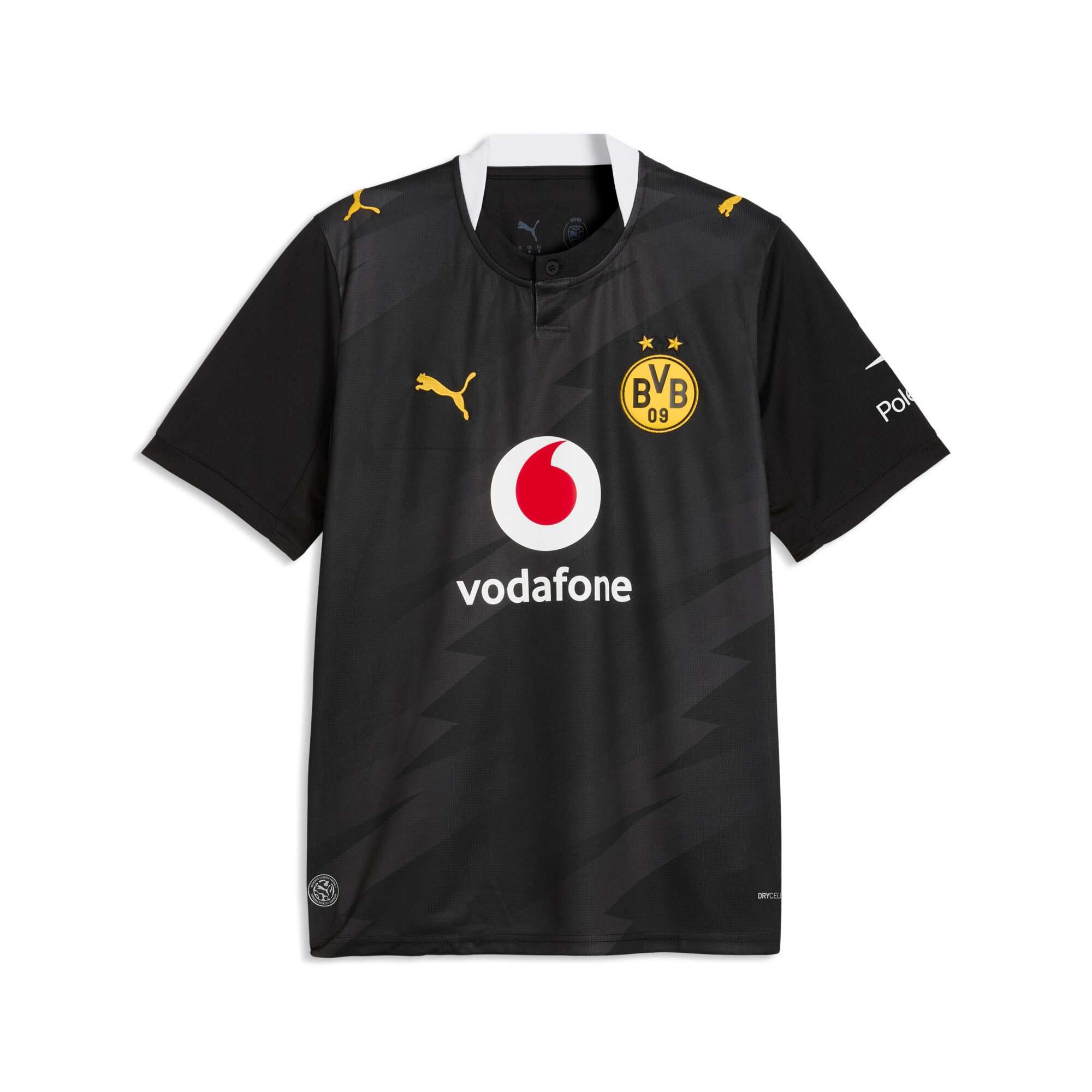 PUMA Maillot de foot »BVB AWAY JERSEY REPLICA« pour adultes, avec col rond, manches courtes, respirant