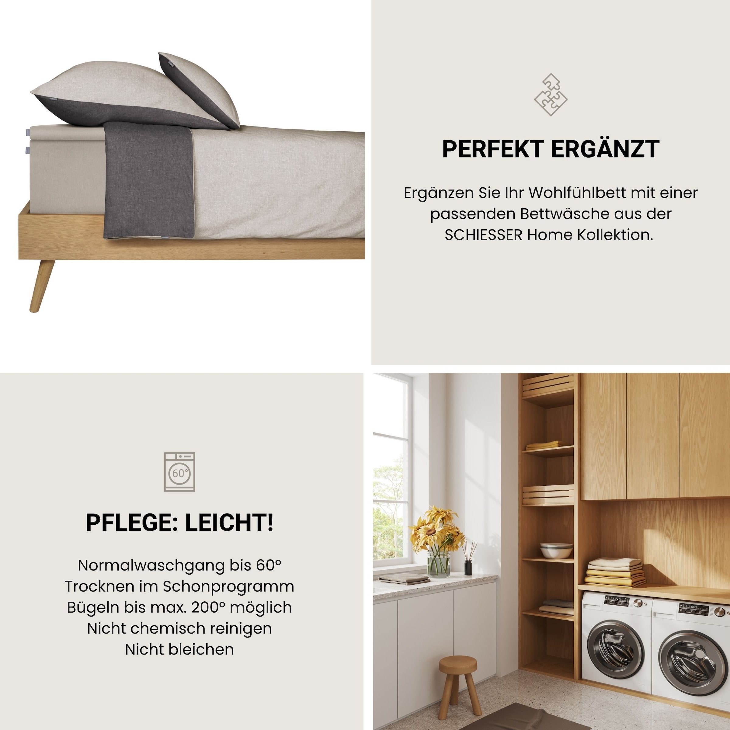Schiesser Draps de lit »Flexi für Topper aus 95% Baumwolle und 5% Elasthan für flexiblen Sitz« pour matelas jusqu'à 10 cm de hauteur, MADE IN GREEN by OEKO-TEX®