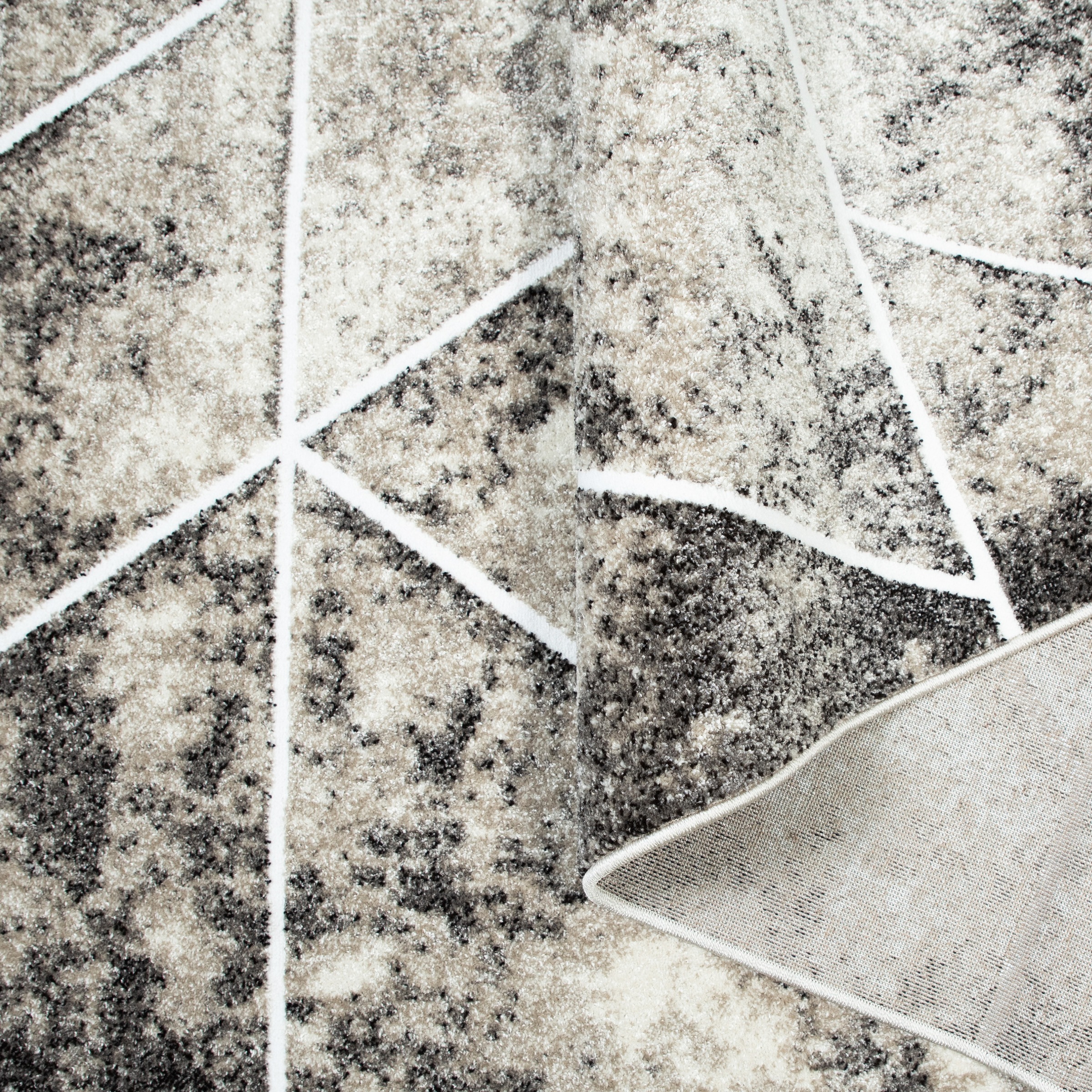 my home Teppich »Kimly, geometrisches Design in 3D-Optik« rechteckig 9 mm Höhe mit besonders weichem Flor, Kurzflor, modernes Design