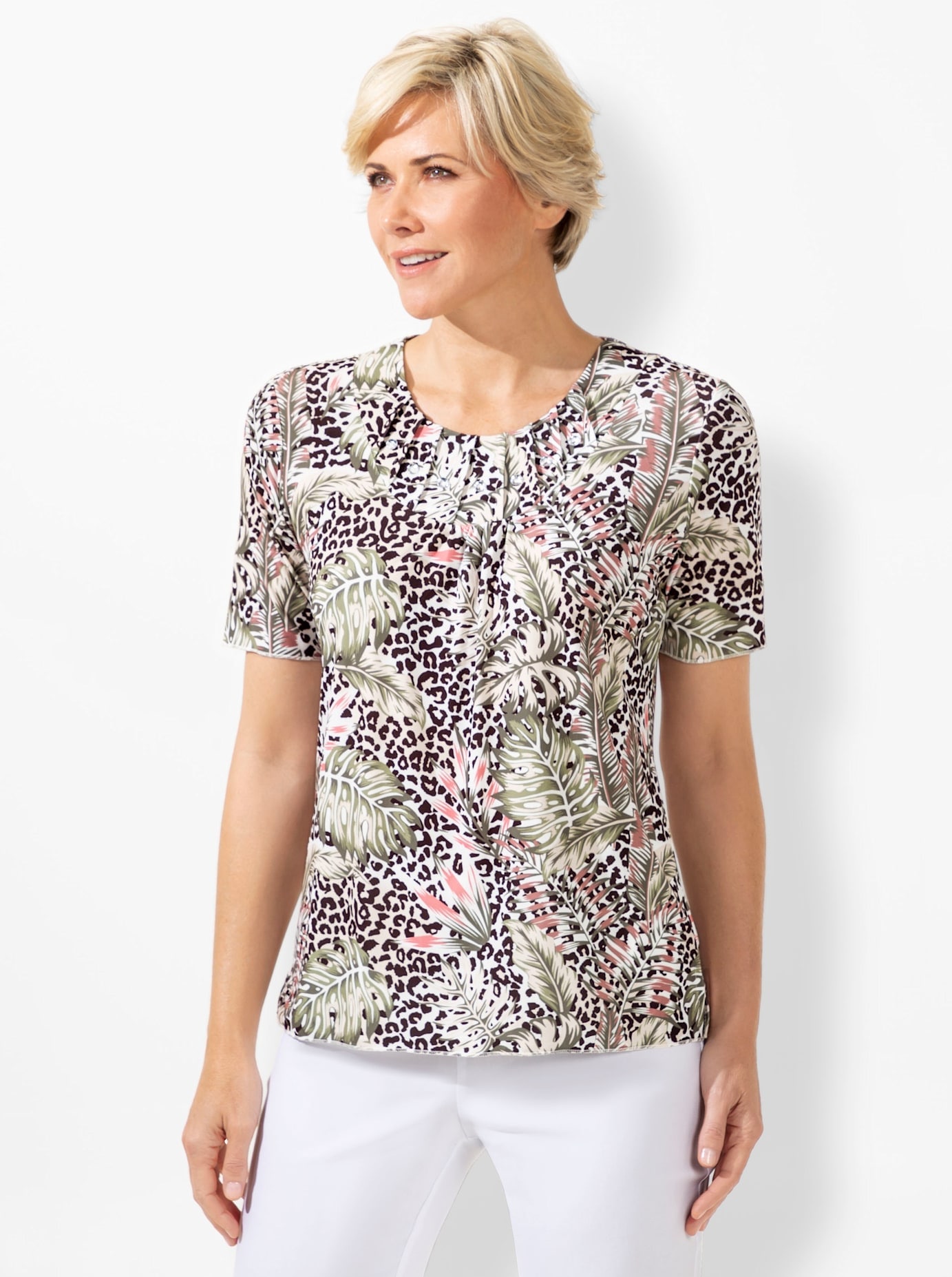 Lady Shirt à col rond »Shirt« 1 cuis