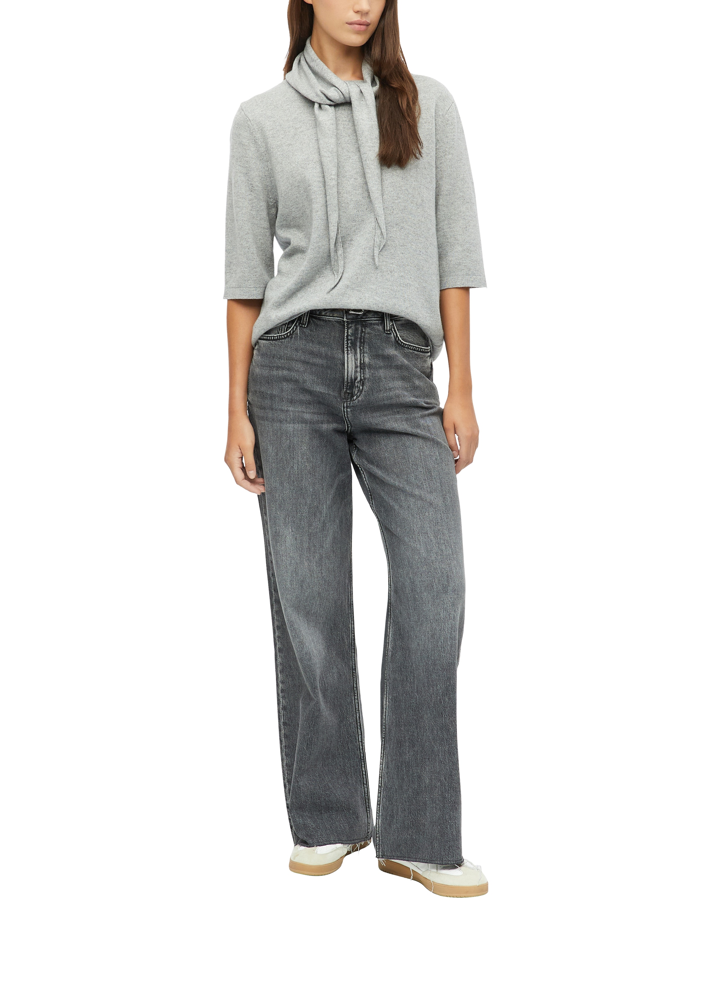 s.Oliver Pull en tricot 3/4-Arm / mit Woll-Schal / Viskose-Wolle