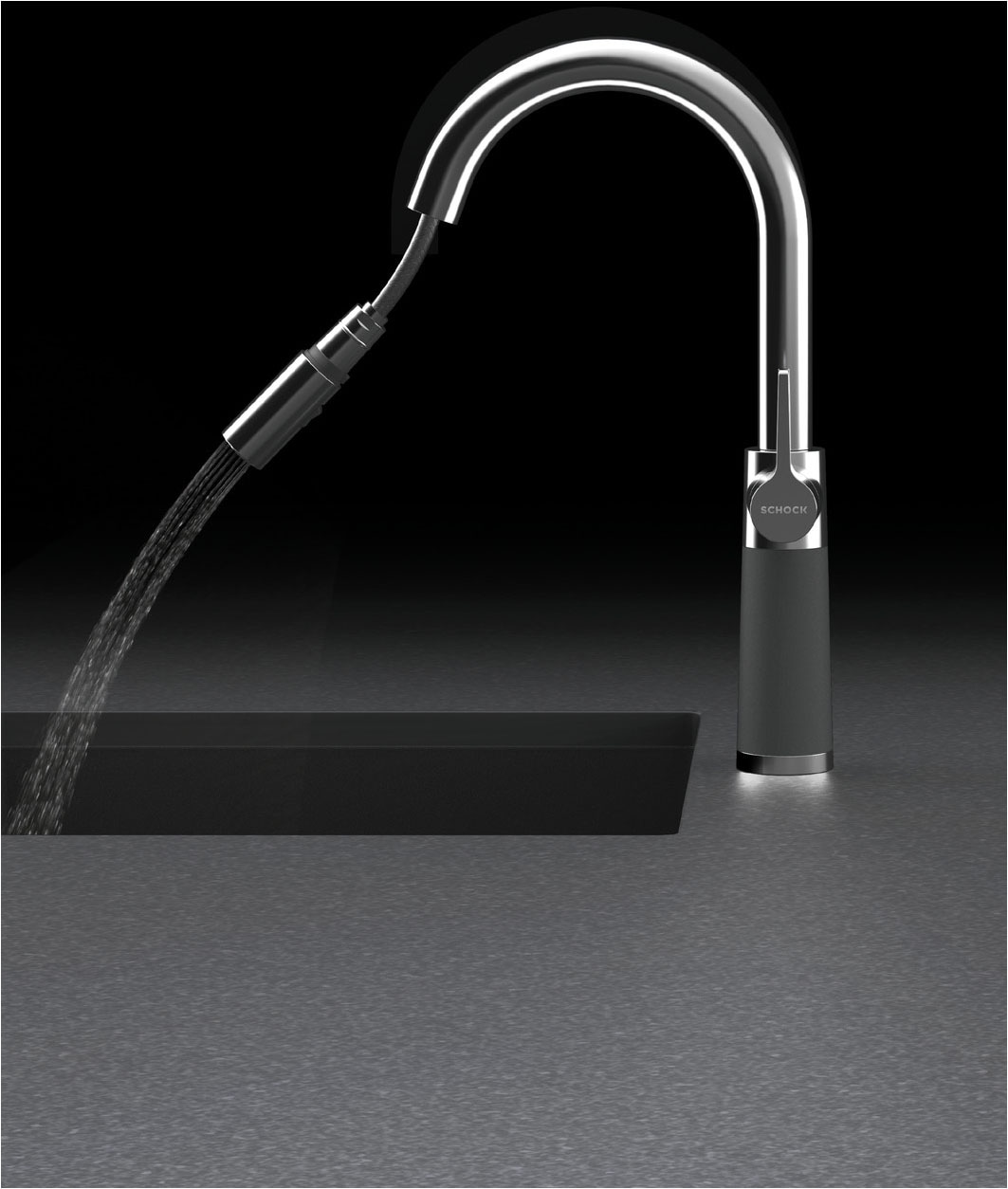 Schock Robinetterie de cuisine »SC520« ausziehbar, Strahl-Brause, Rückflussverhinderer, Schwenkbereich 120°