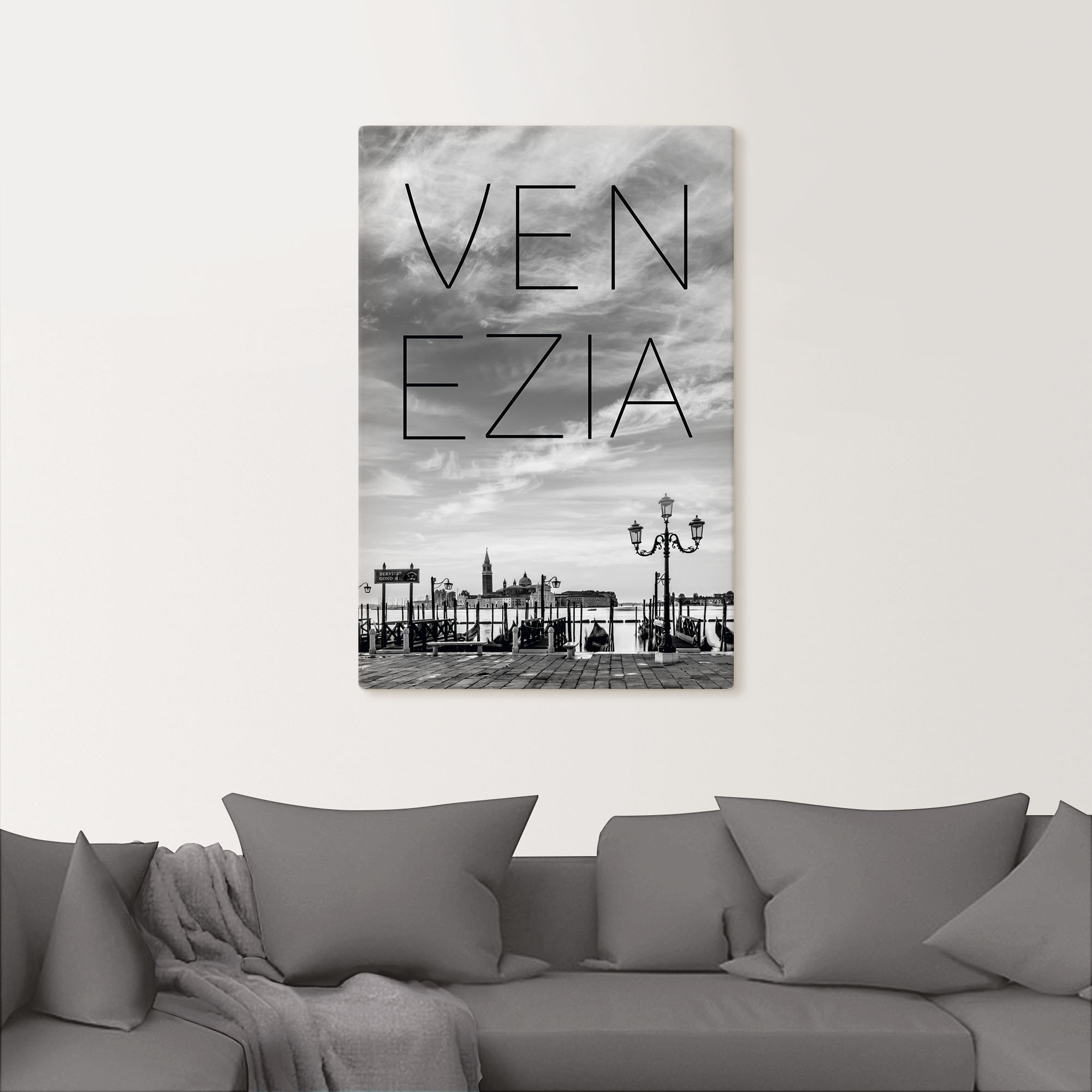 Artland Wandbild »Gondeln am frühen Morgen in Venedig« Venedig 1 Stk. tlg. als Leinwandbild in verschied. Grössen