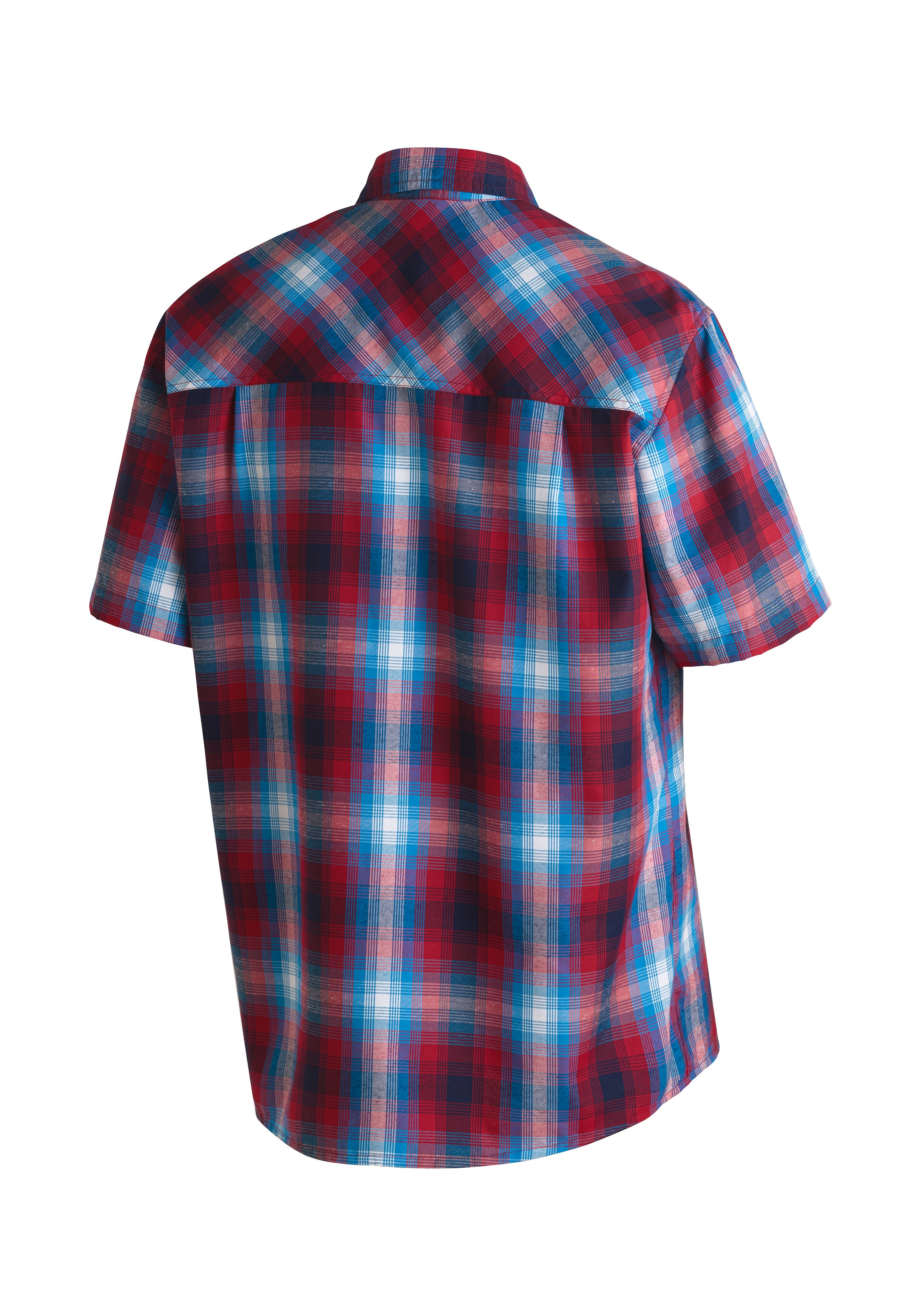 Maier Sports Chemisier fonctionnel »Mauro« chemise homme manches courtes, chemise décontractée à carreaux, manches courtes, coupe régulière