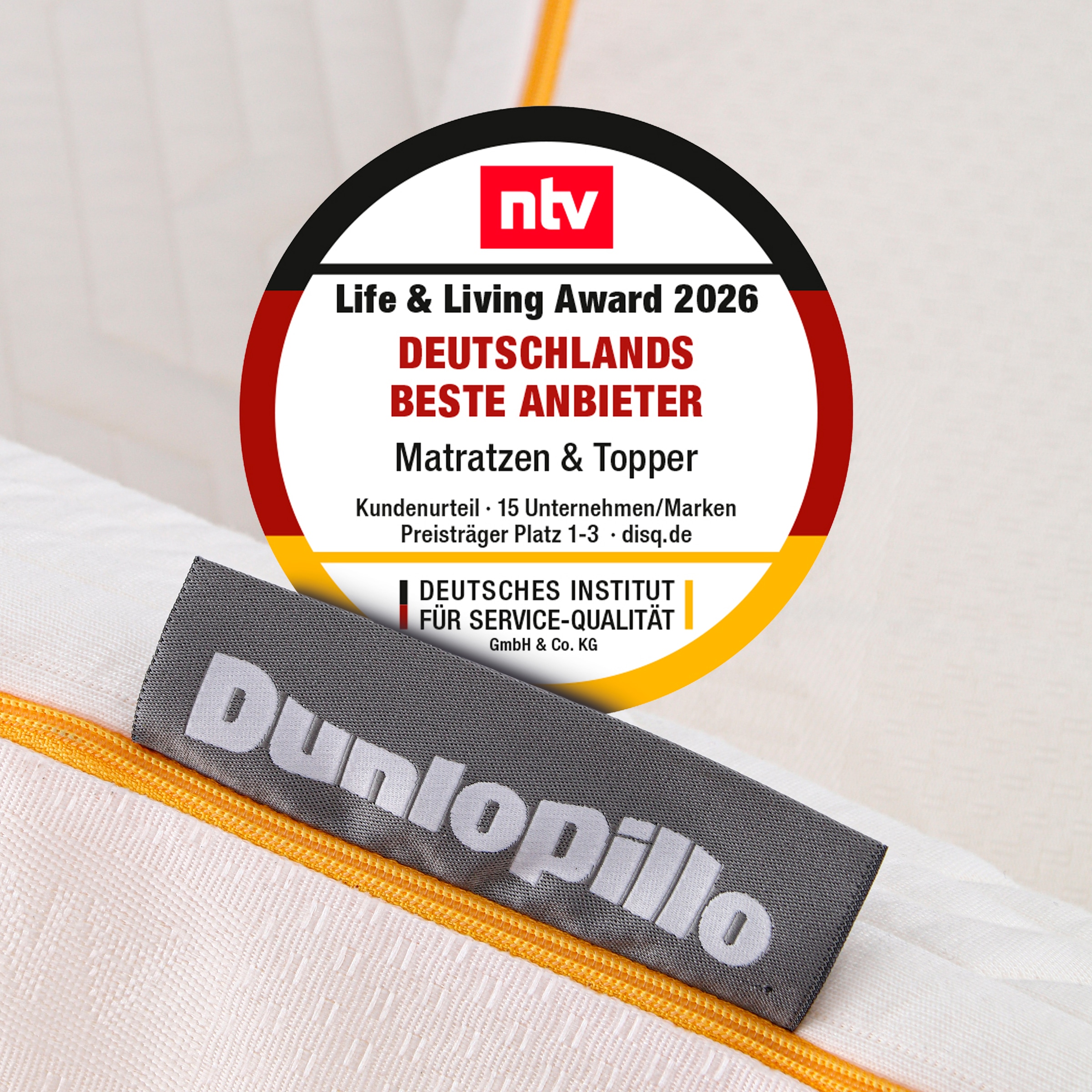 Dunlopillo Topper »Elements, Premium Viscotopper 90x200 & 140x200 cm« Matratzentopper Made in EU Geeignet für Boxspringbetten
