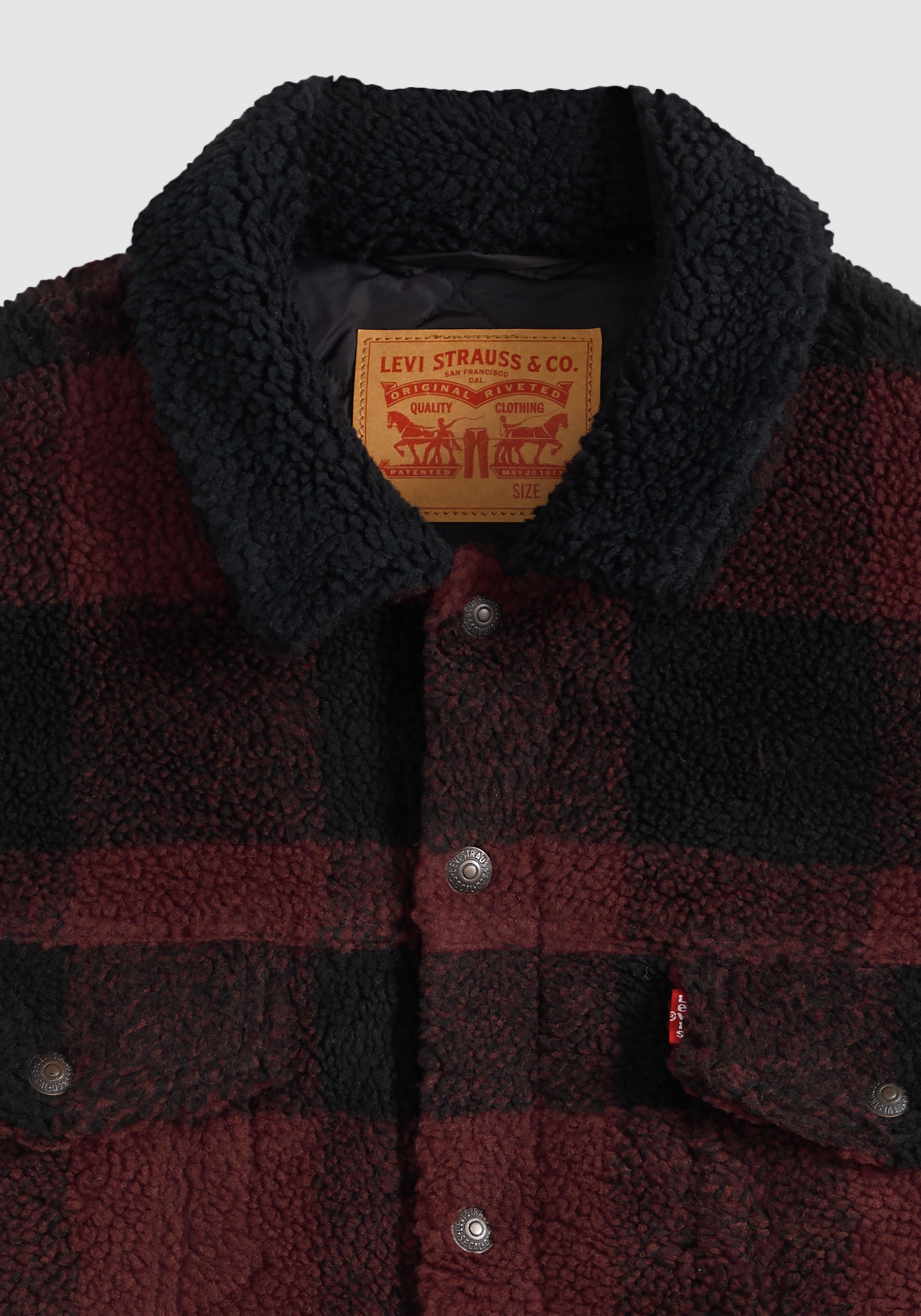 Levi's® Fleecejacke »TYPE 3 EXT SHERPA TRUCKER« Druckknopfverschluss, seitliche Eingrifftaschen