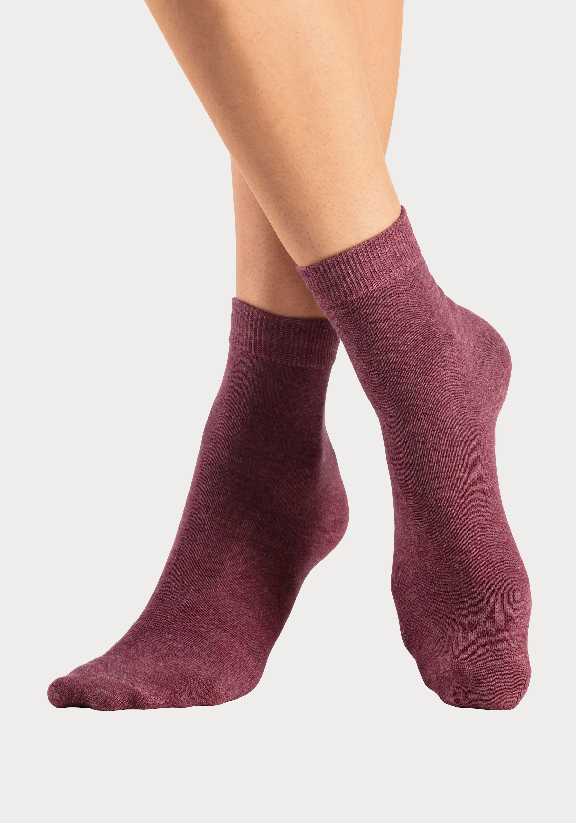 LASCANA Chaussettes basiques Paquet, 7 cuis tlg. en couleurs mélangées vives