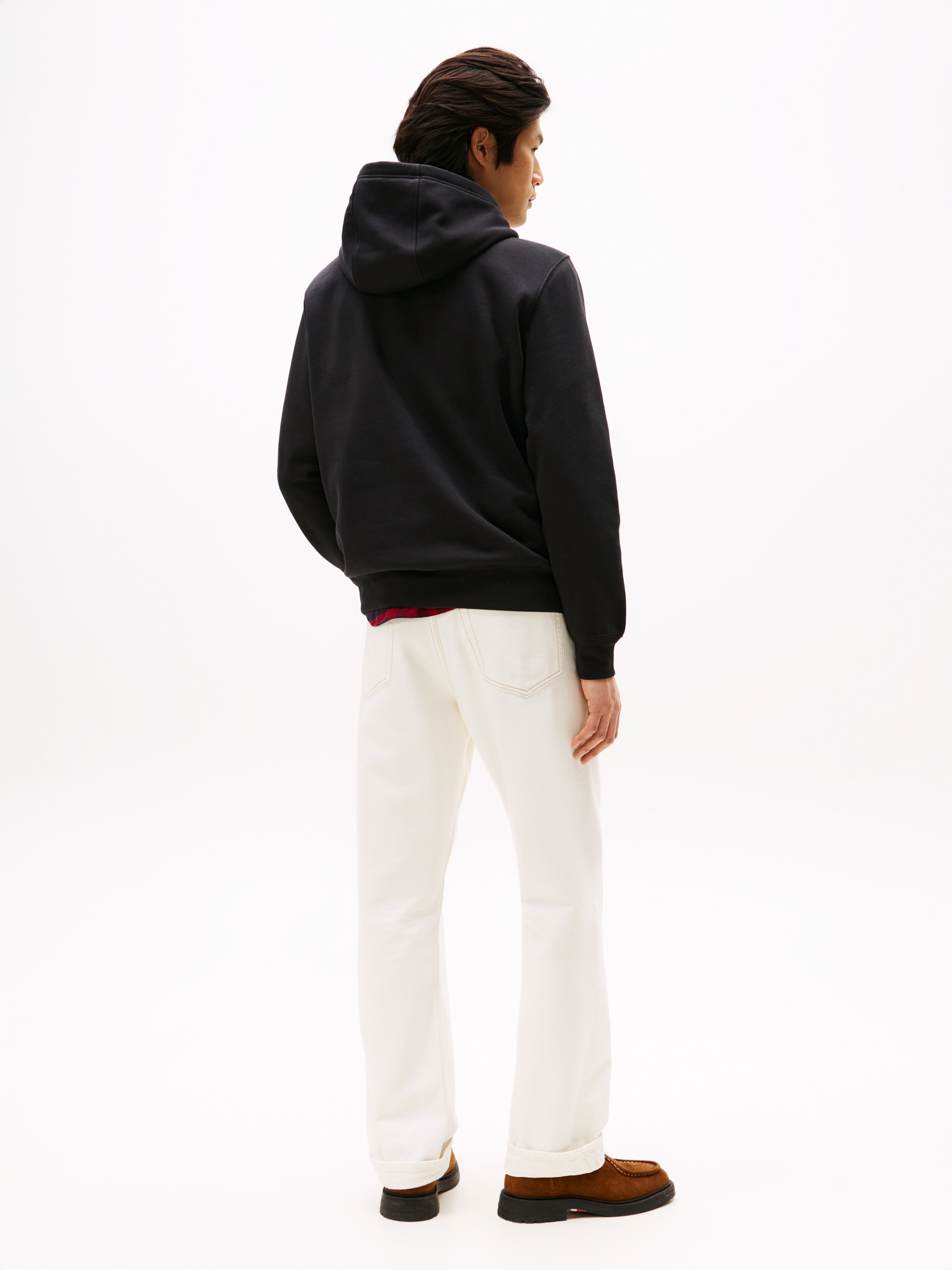 Tommy Hilfiger Sweat à capuche »HILFIGER CHEST INSERT«, uni, décontracté, coupe régulière, mélange coton, capuche
