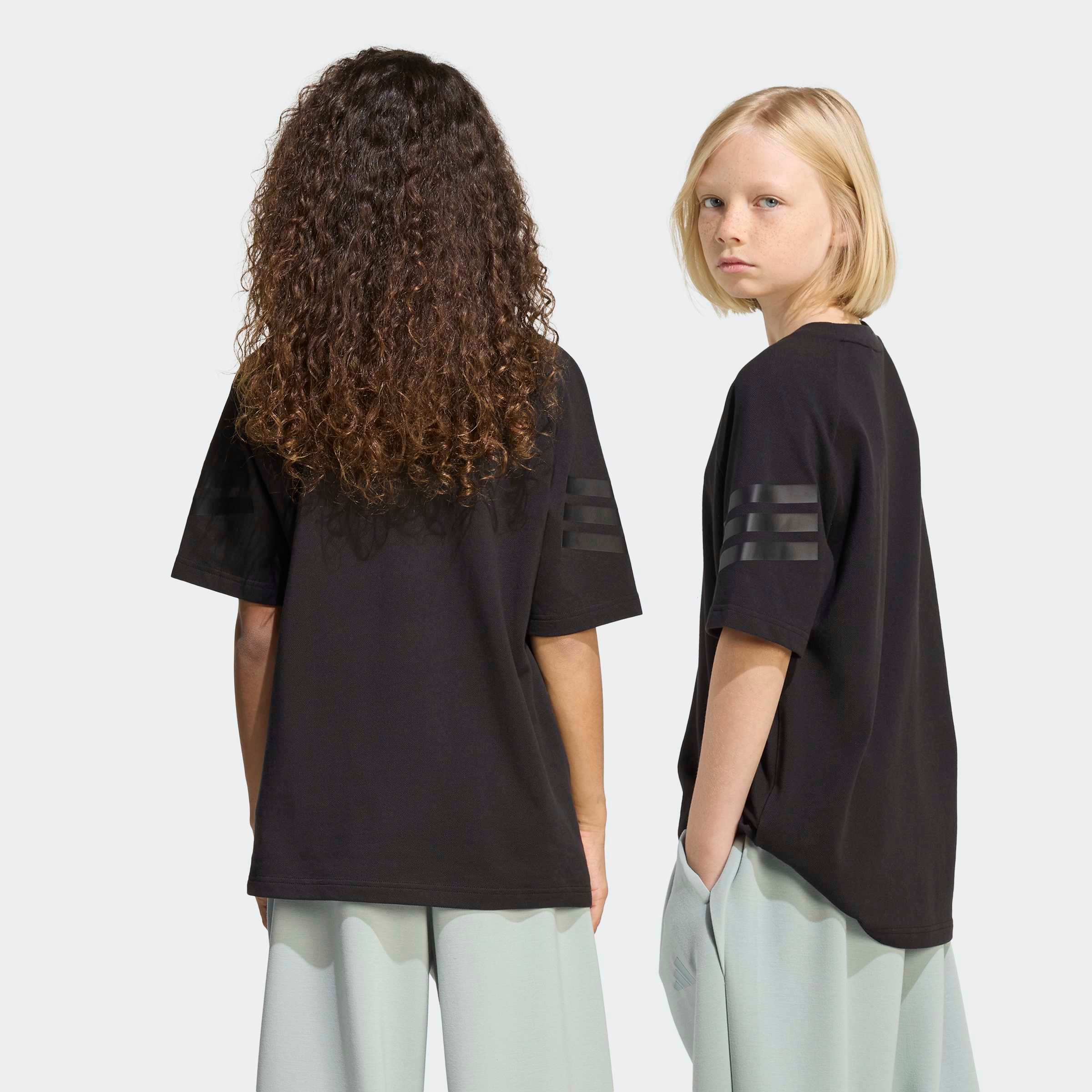 adidas Sportswear T-Shirt »FUTURE ICONS 3-STREIFEN« für Kinder, sportlicher Stil, normale Länge, gerader Abschluss