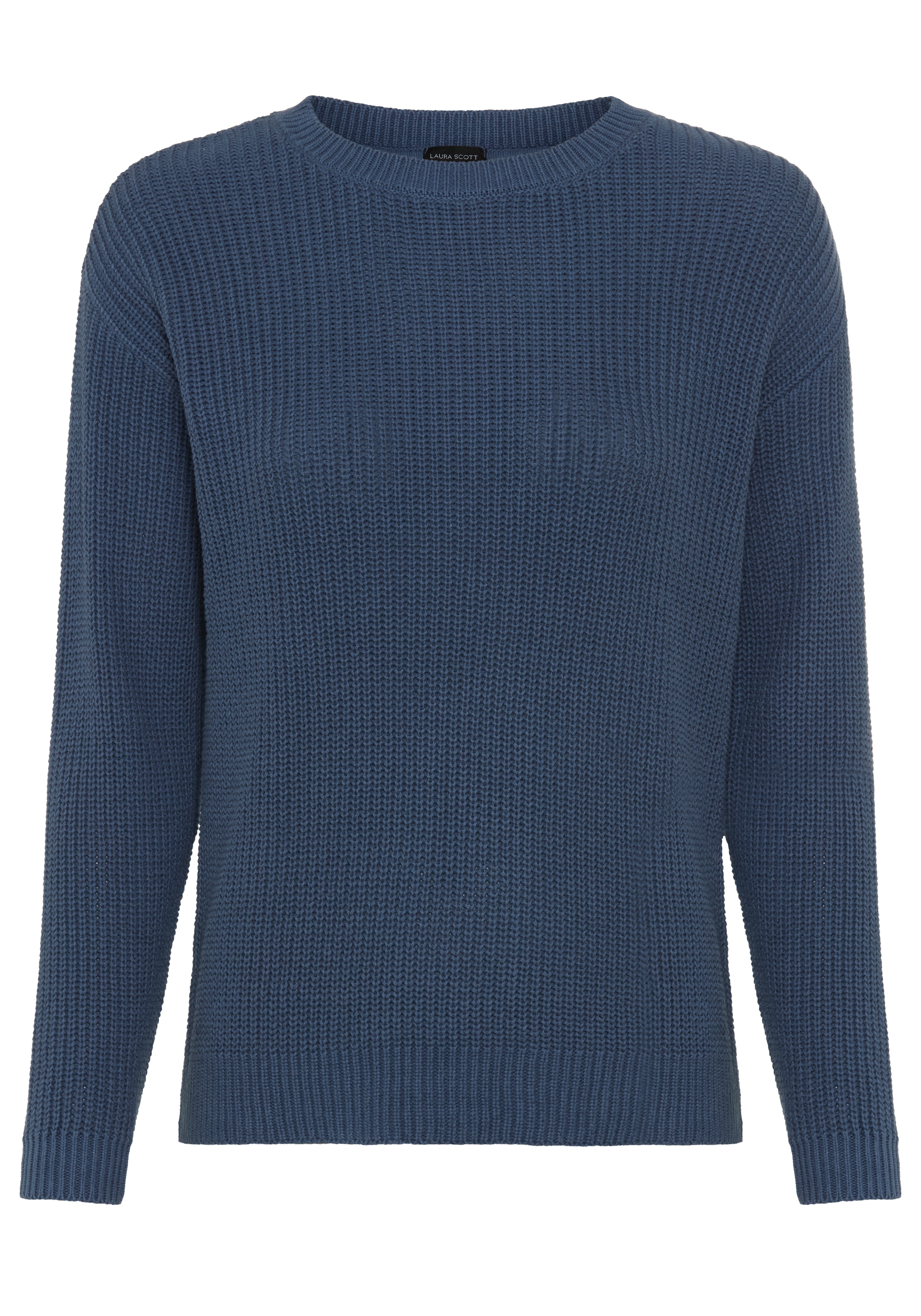 Laura Scott Pull à col rond »CIRCULAR COLLECTION-GOTS zertifiziert« en beau tricot grossier