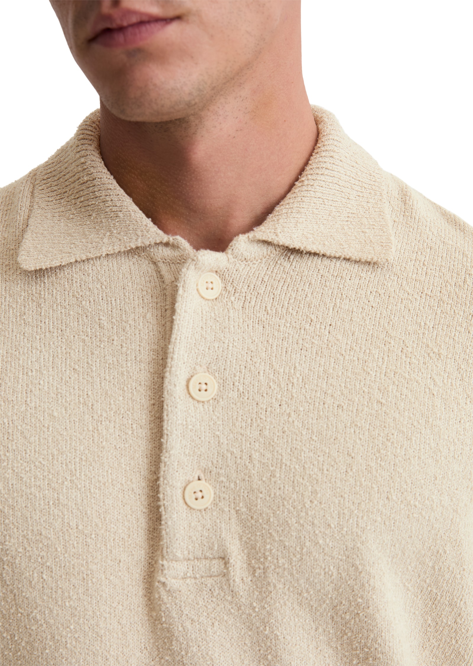 Marc O'Polo Polokragenpullover »regular fit aus Bio-Baumwoll-Bouclé«
