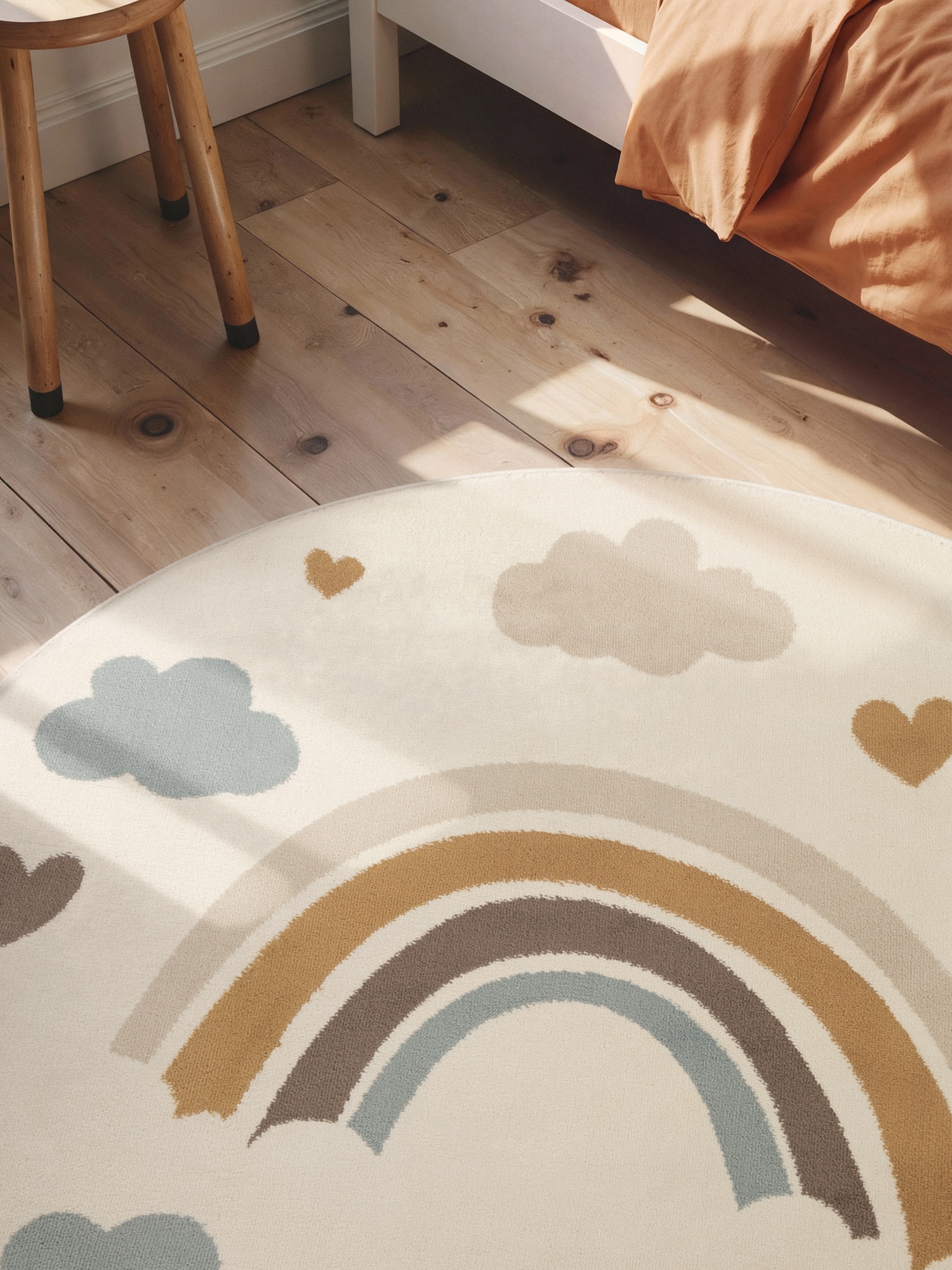 HANSE Home Kinderteppich »Skyla« rund 10 mm Höhe Pflegeleicht, Weich, Kinderzimmer, Spielteppich, Spielunterlage