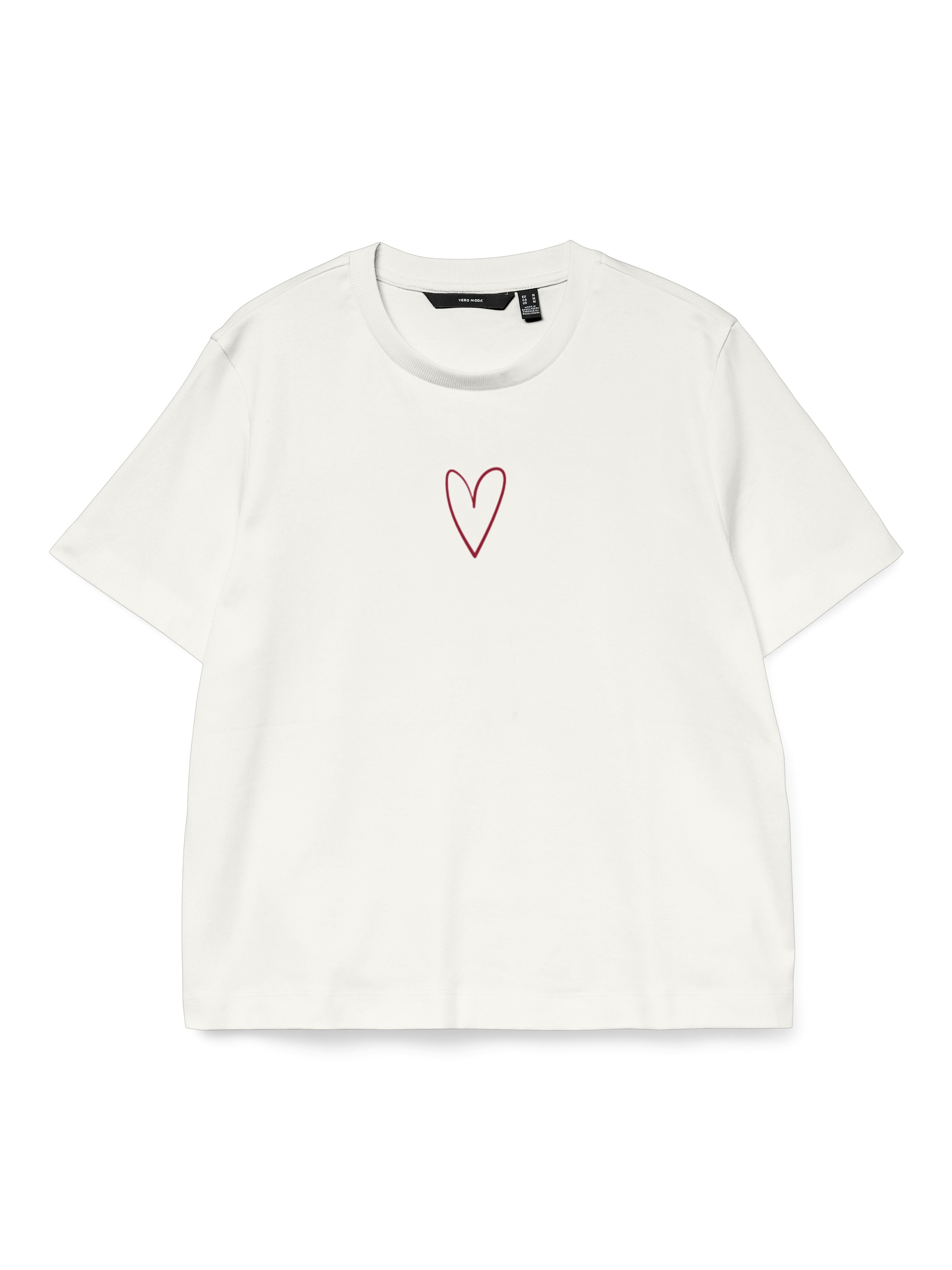 Vero Moda T-shirt à manches courtes »VMSARA METTE SS TOP BOX JRS GA NOOS« Baumwolle, regular fit