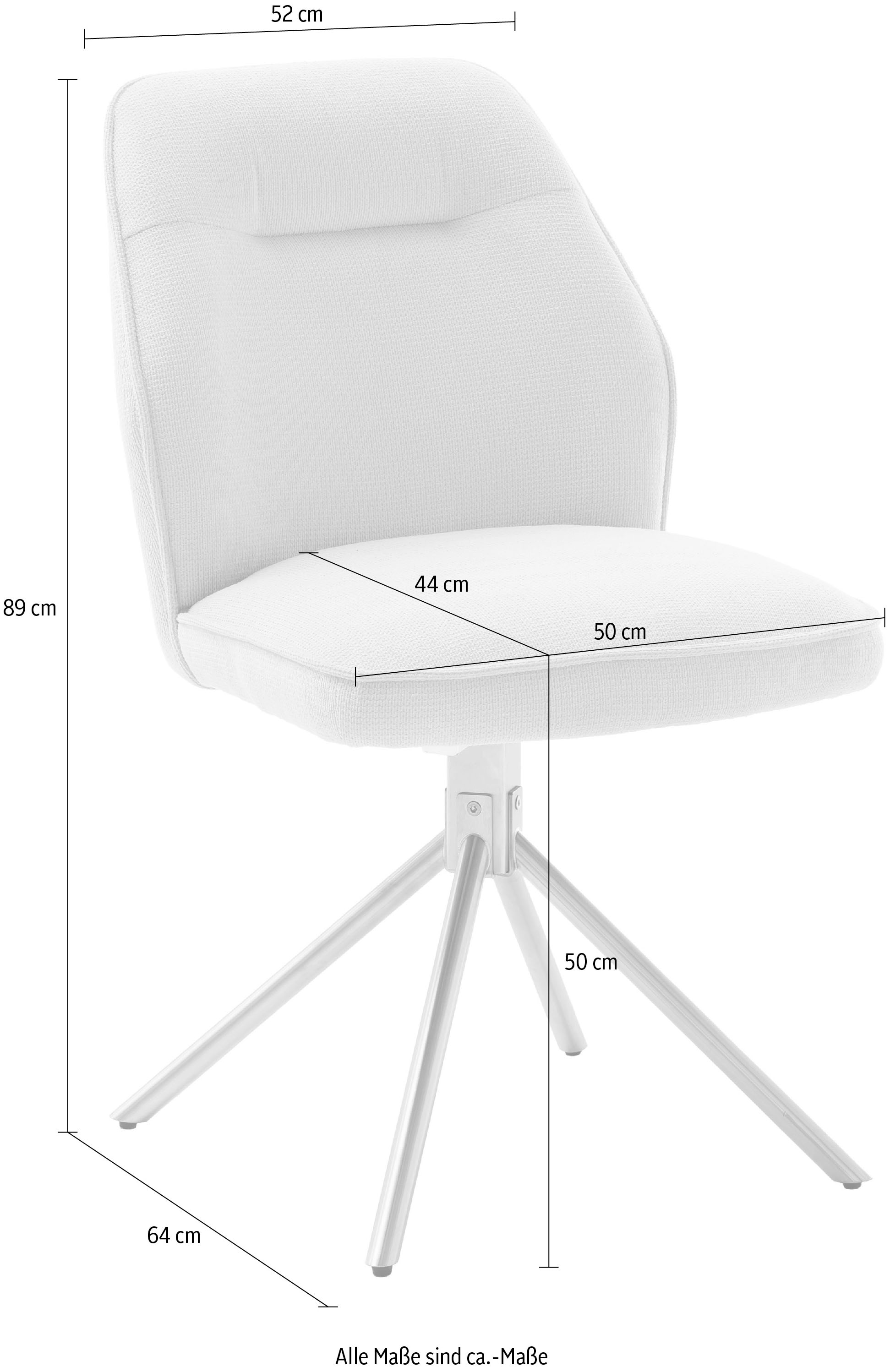 MCA furniture 4-Fussstuhl (Set) 2 Stk.180° drehbar