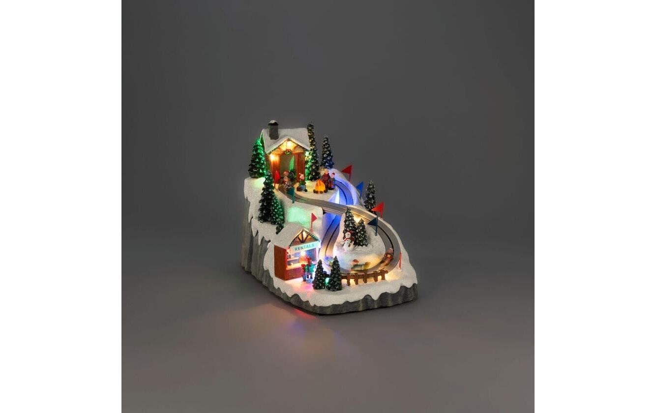 KONSTSMIDE Lumière décorative LED »LED-Szenerie Rodelbahn mit Animation und Weihnachtsmusik« Module LED