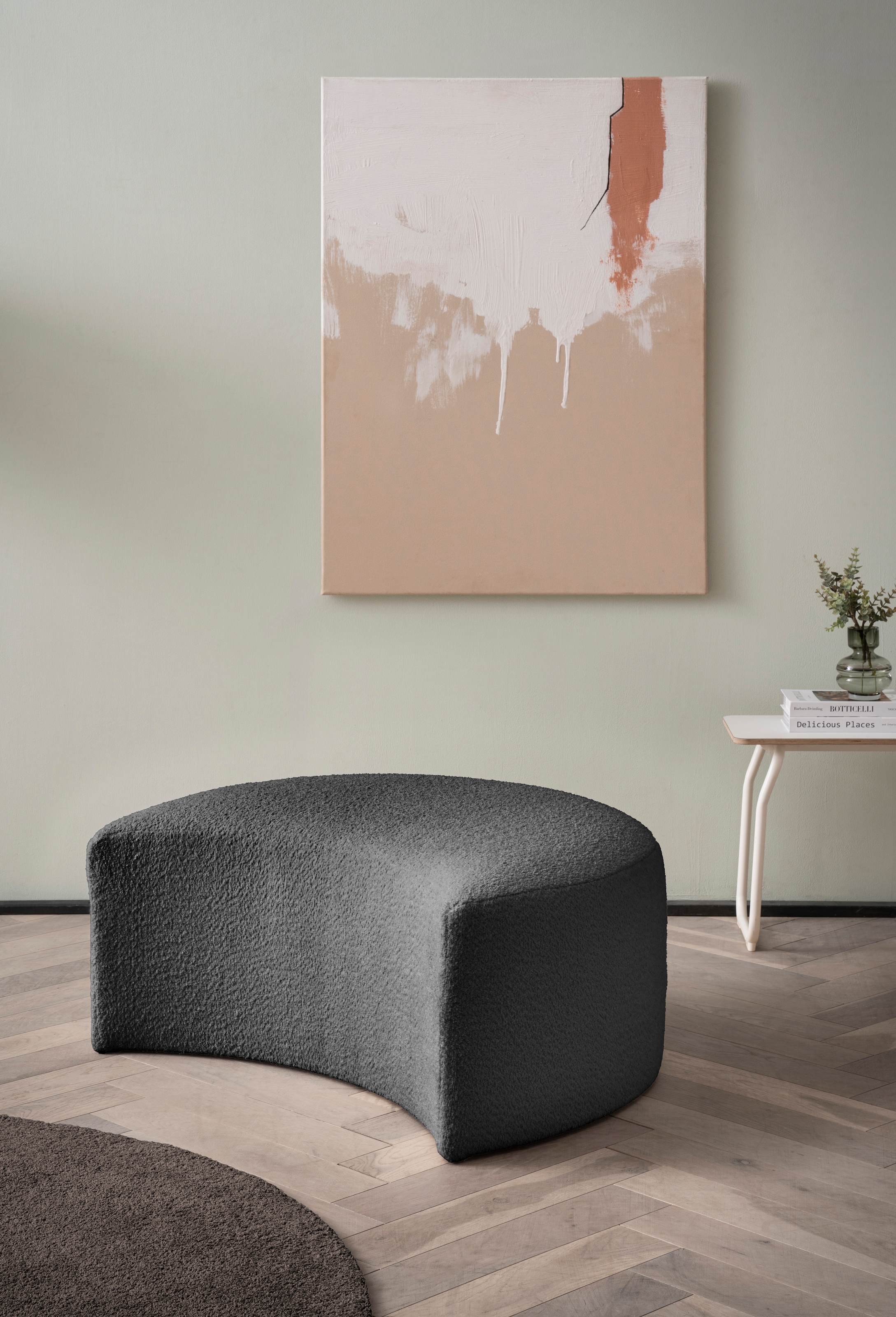 LeGer Home by Lena Gercke Tabouret »ISALIE Bouclé, passend zur Serie ISALIE« rembourré, combinable avec fauteuil XXL ISALIE