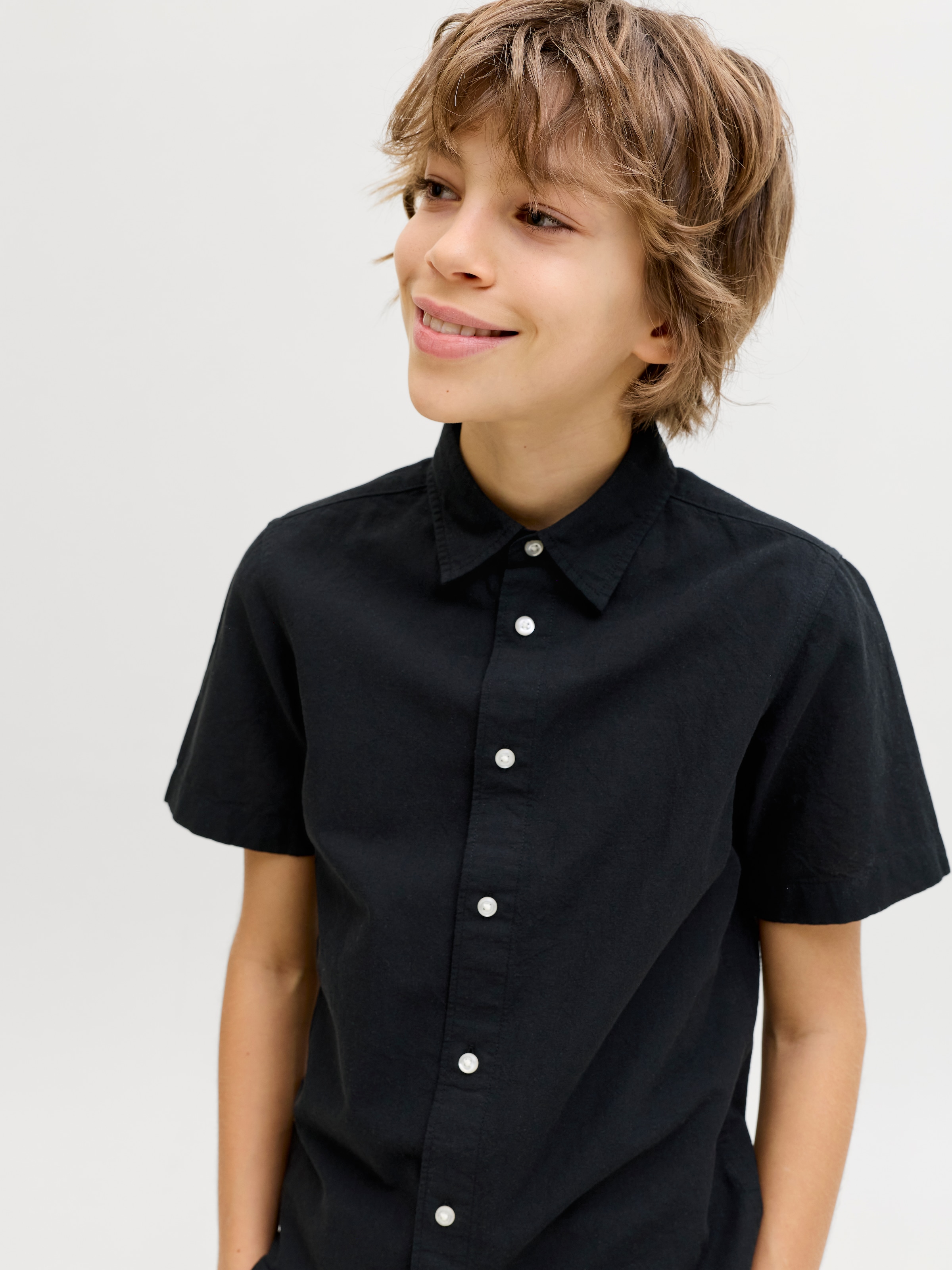 Jack & Jones Junior Chemise à manches courtes »JJEBREEZE LINEN BLEND SHIRT S/S SN JNR«