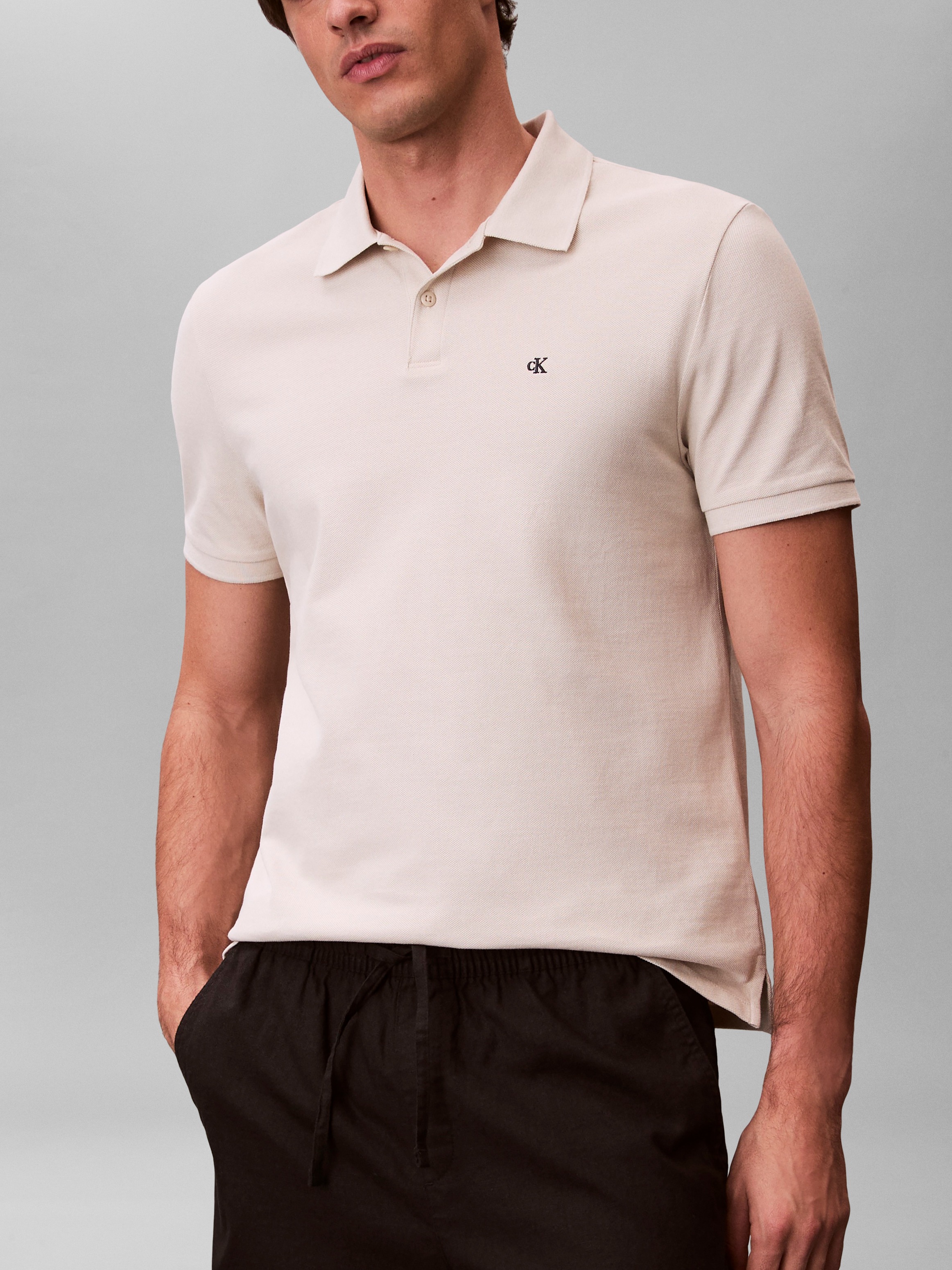 Calvin Klein Jeans Poloshirt »SS CASUAL PIQUE CLASSIC POLO« Mit Rundhalsausschnitt