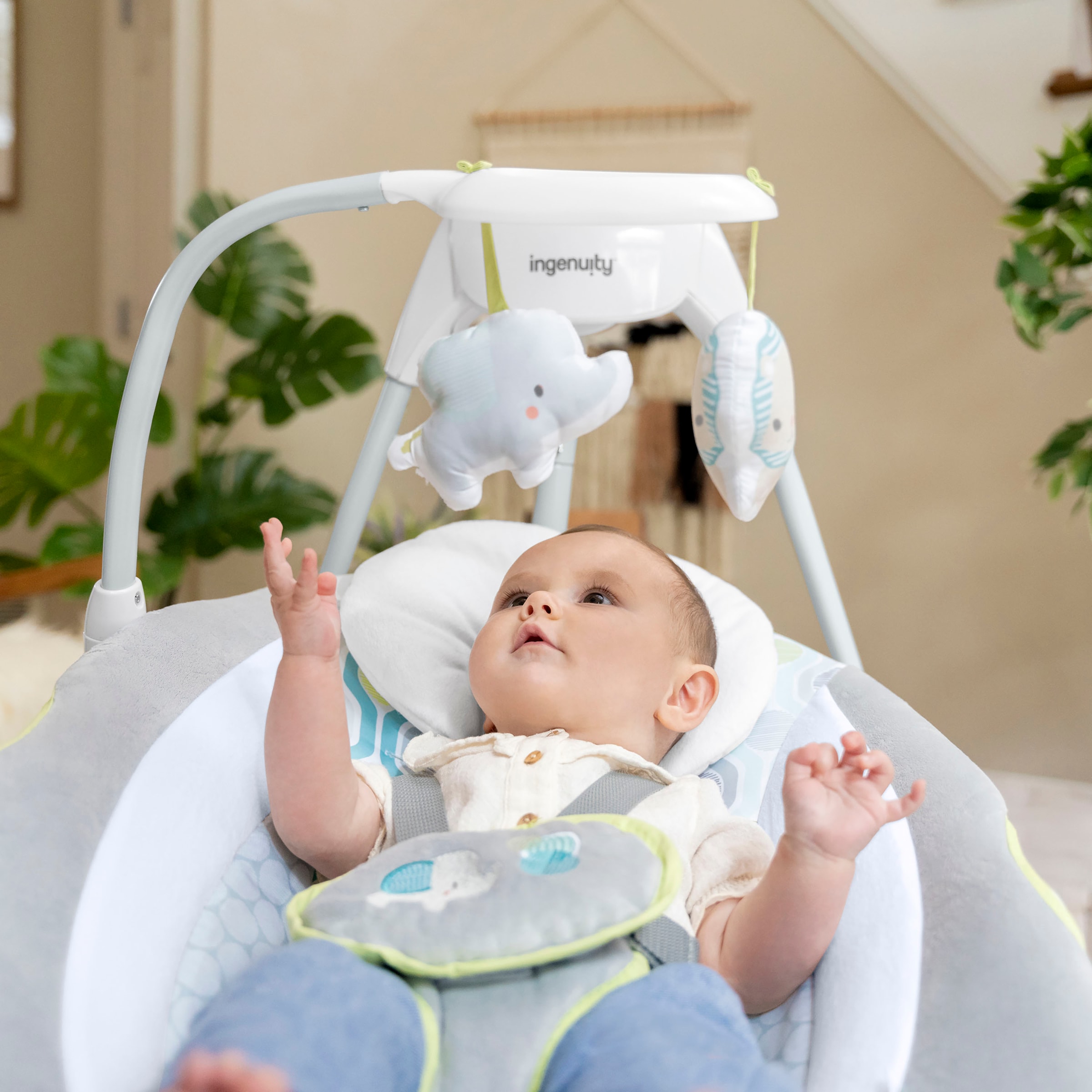 ingenuity Transat pour bébé »SimpleComfort  Compact Soothing Swing - Everston« mit Sound-Effekt