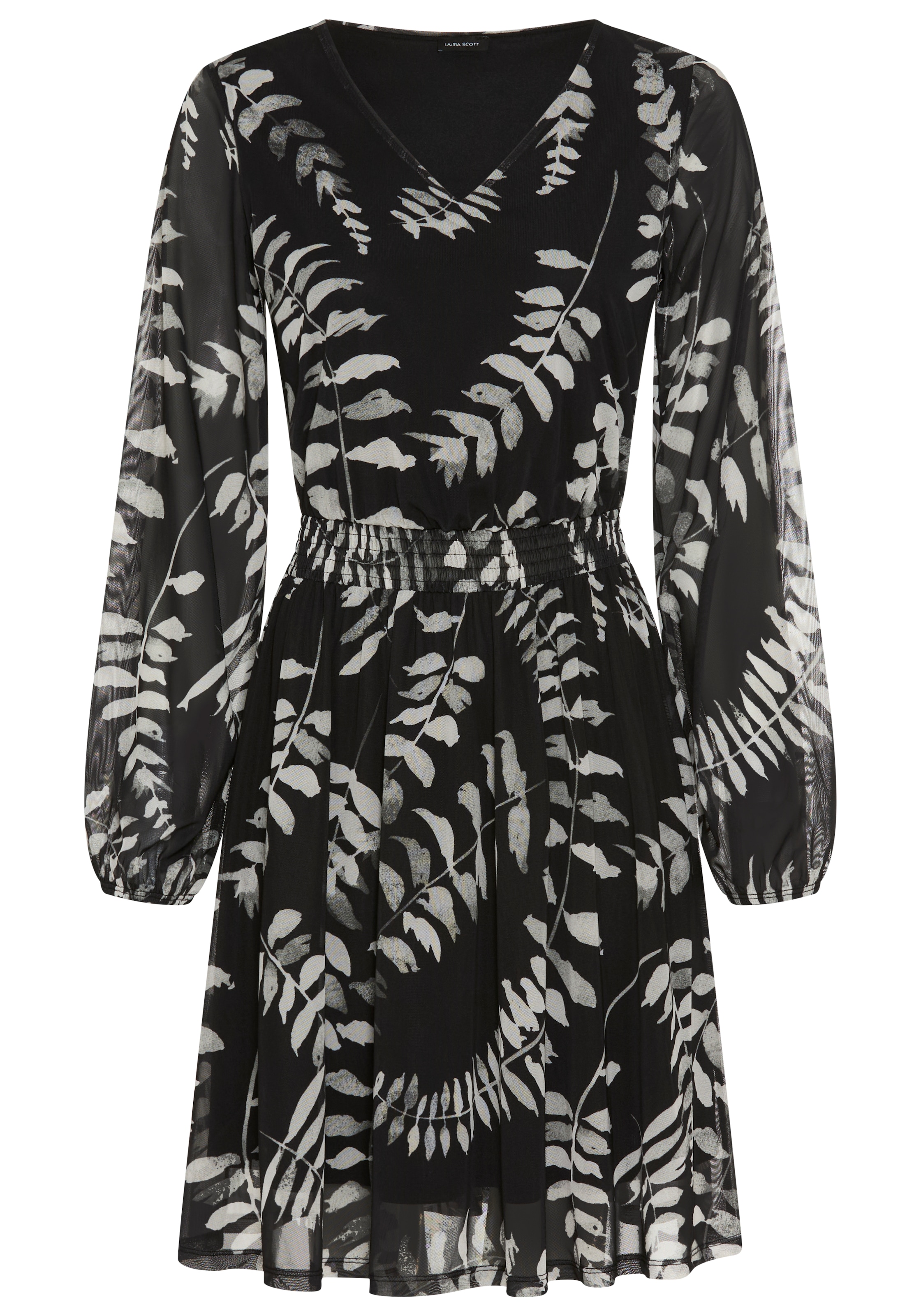 Laura Scott Meshkleid Meshkleid, elastisches Material, taillierte Passform, elastischer Bund