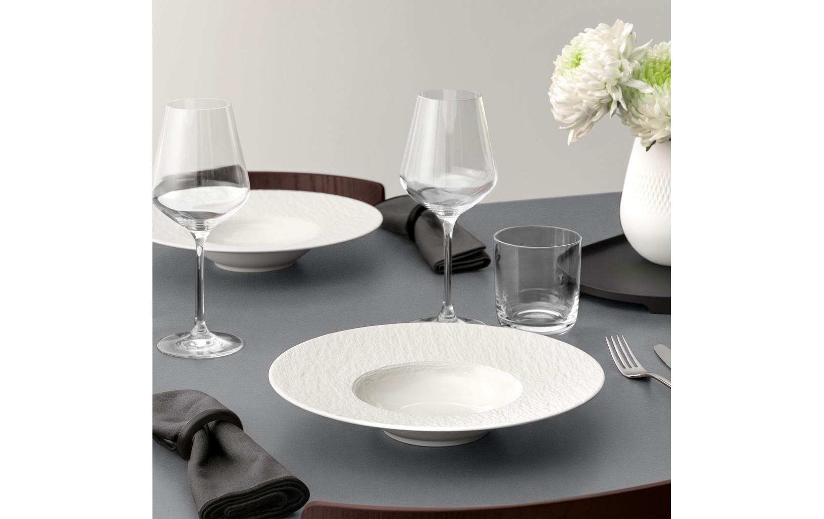 Villeroy & Boch Assiette à pâtes »Manufacture Ice 6 Stück« Moderner Pastateller aus Premium-Porzellan