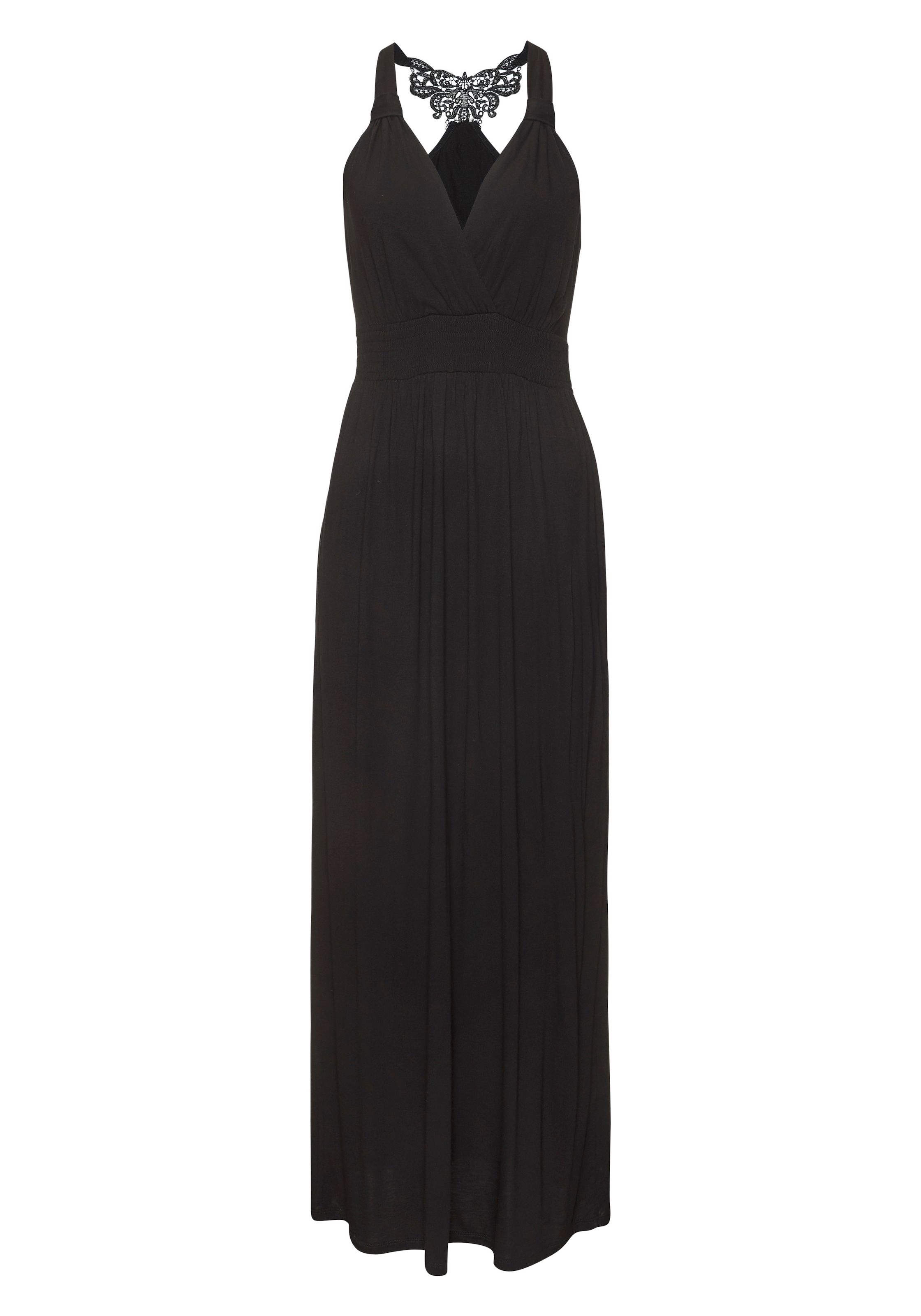 LASCANA Maxi robe mit Häkel-Detail am Rücken, Sommerkleid