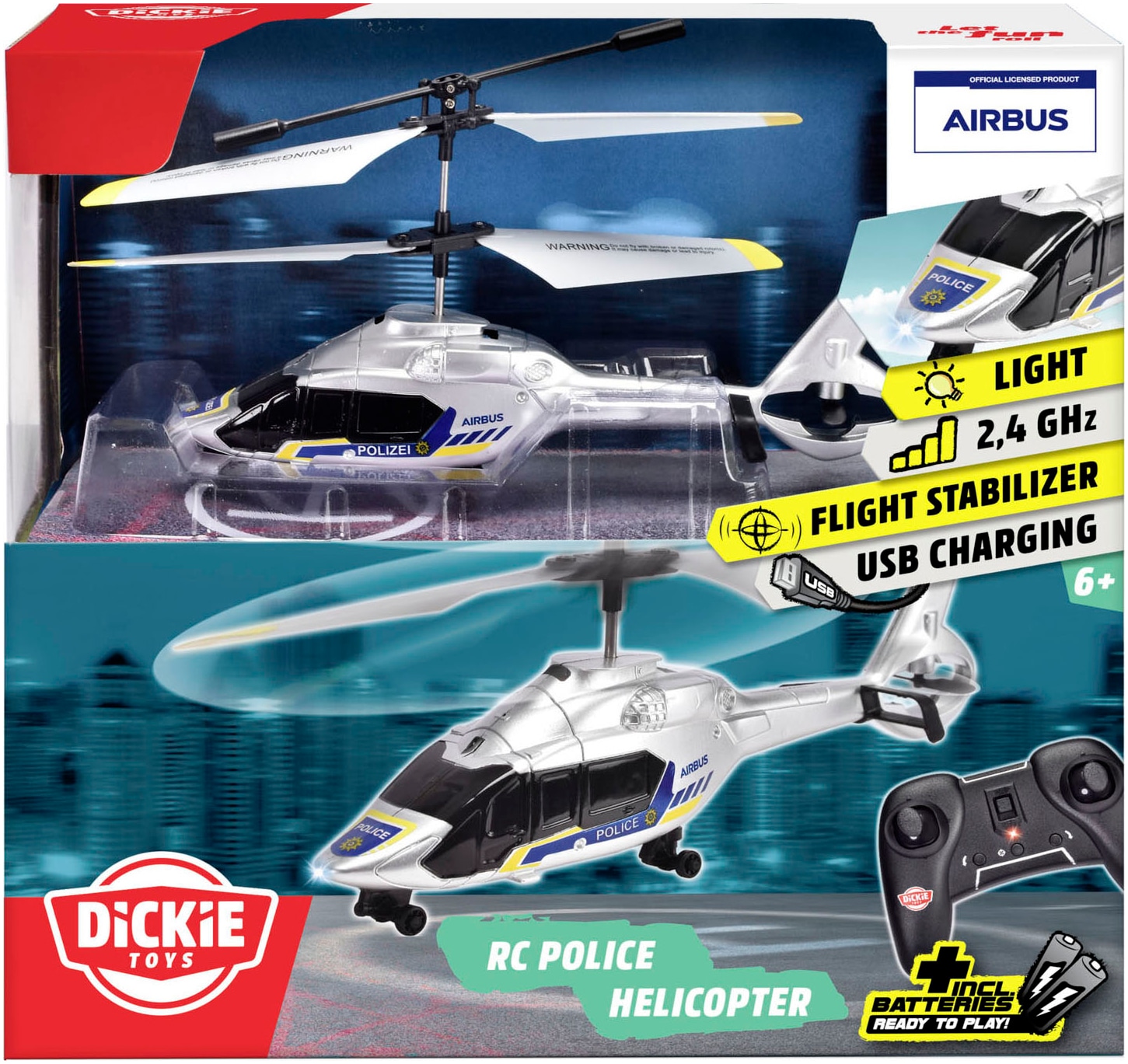 Dickie Toys Hélicoptère RC »RC Police Helicopter, RTR« mit Licht- und Soundeffekten