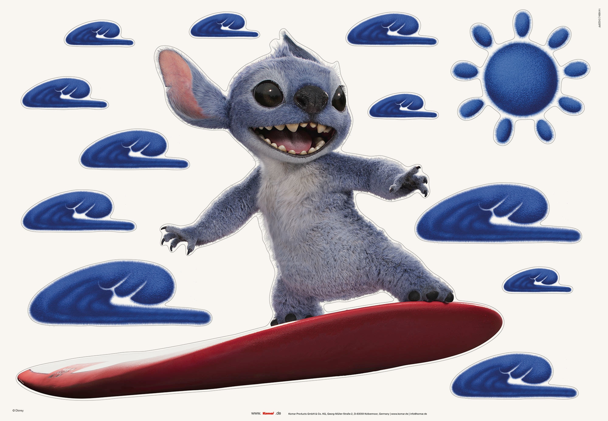 Komar Autocollant mural »Disney Stitch Live Action« 70 x 50 cm (Breite x Höhe)