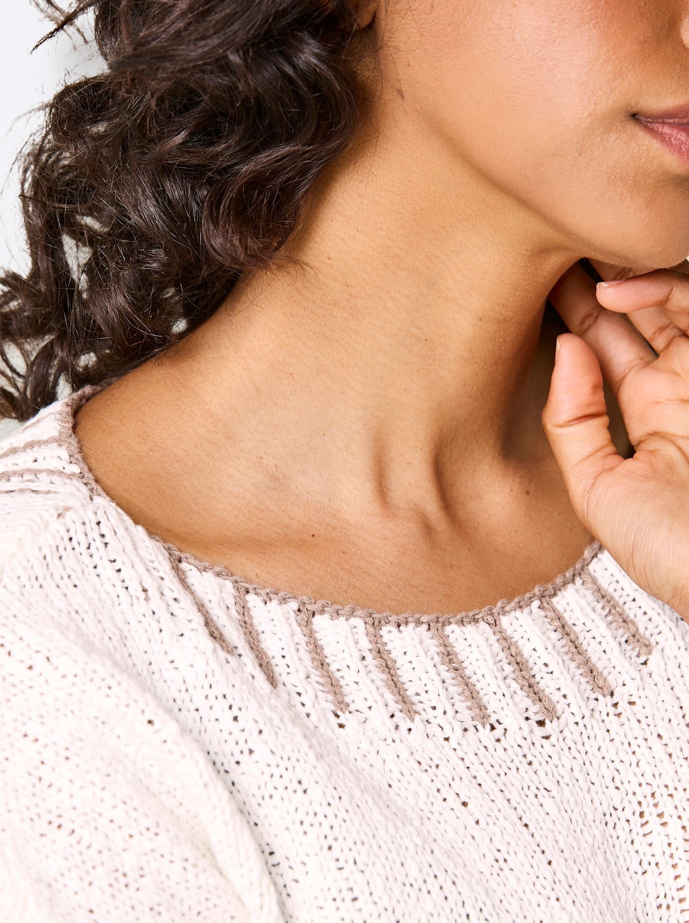 CREATION L PREMIUM Pull en tricot »Leinen-Baumwoll-Pullover«