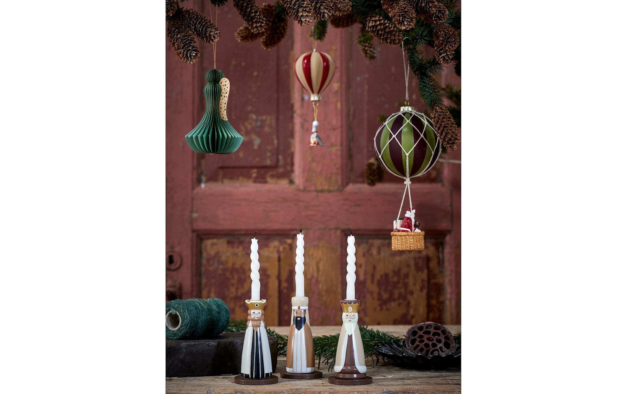 Bloomingville Photophore »Bloomingville Weihnachtswindlicht Betiel 3-er Set«