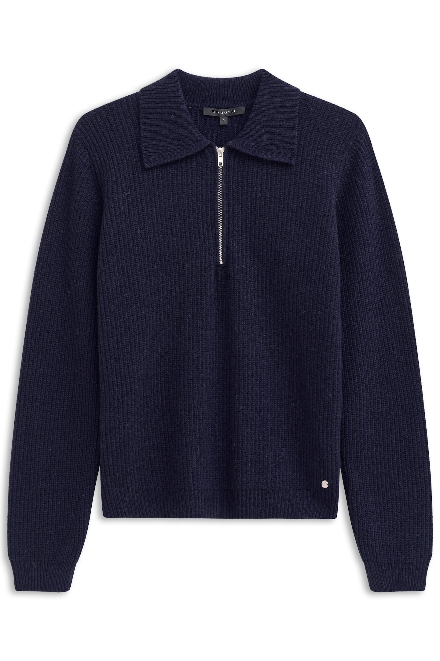 bugatti Troyer »Kaschmir-Mix, weich & edel« mit Polokragen und kurzem Reissverschluss