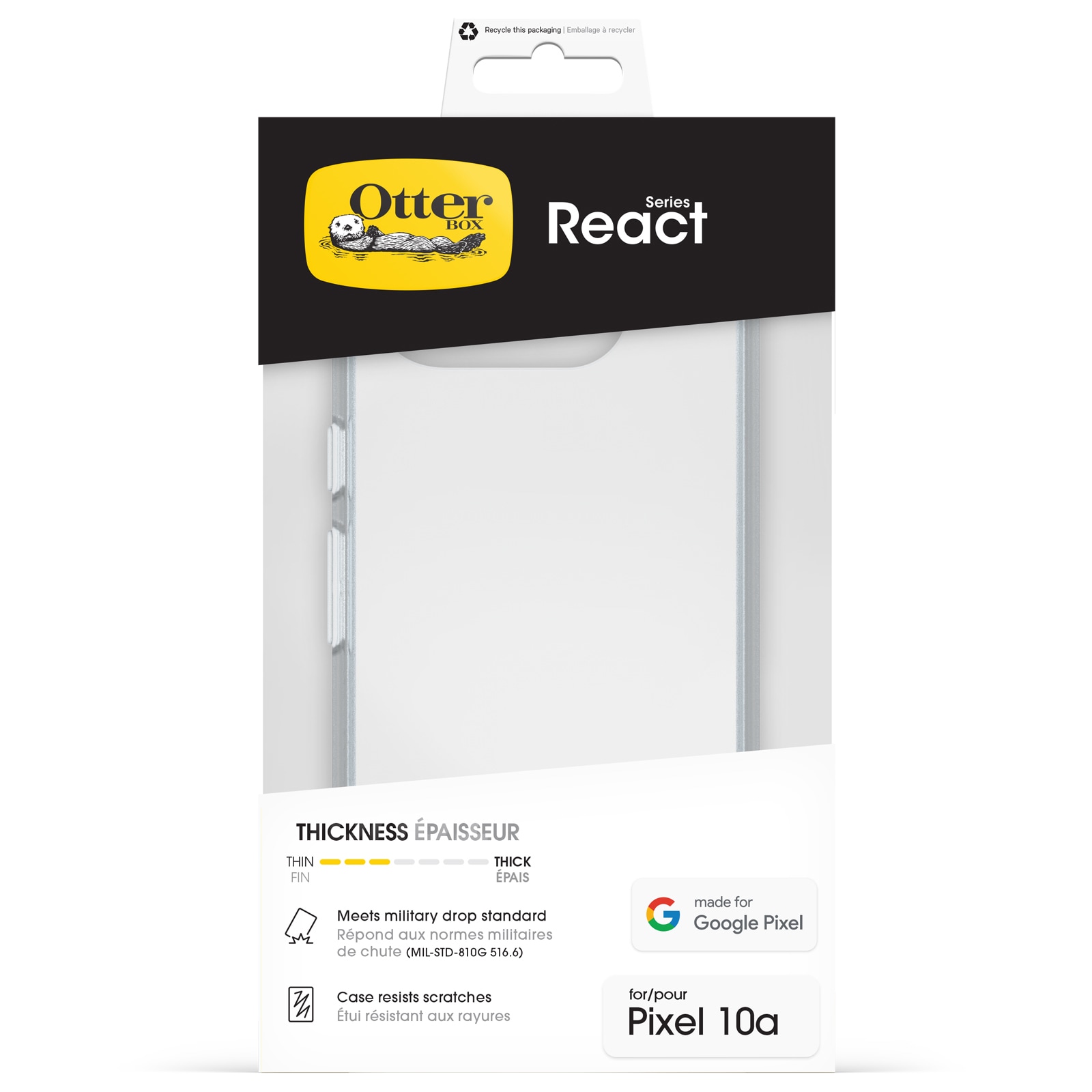 Otterbox Housse pour téléphone portable »React Series Google Pixel 10a« Backcover, Schutzhülle, Handyschutzhülle, Case, Schutzcase, stossfest