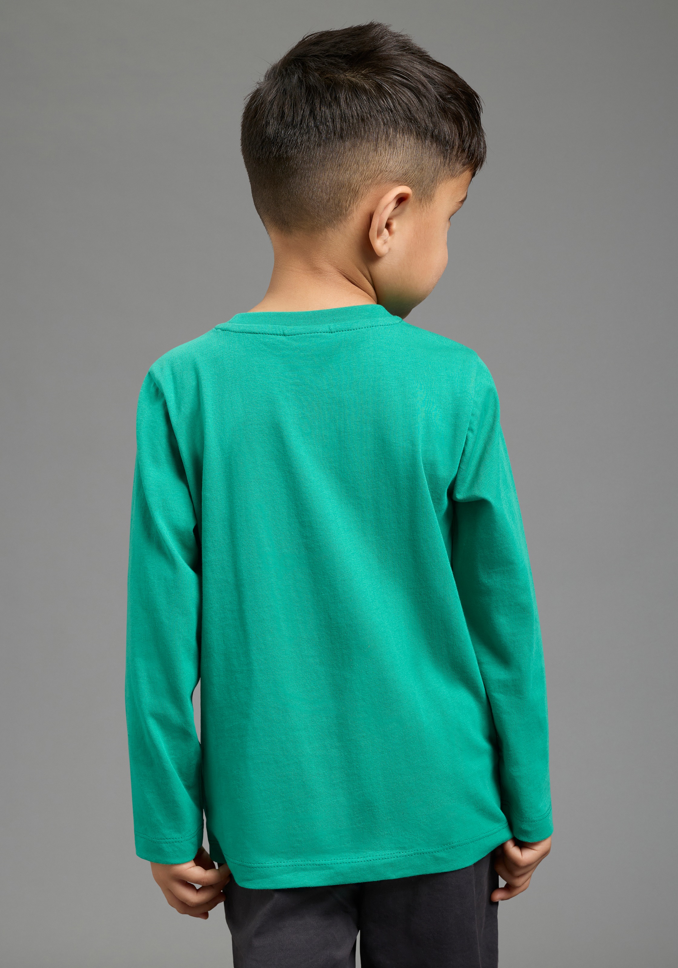 KIDSWORLD Langarmshirt »Feuerwehr Pailletten Shirt« Feuerwehr Druck mit Pailletten