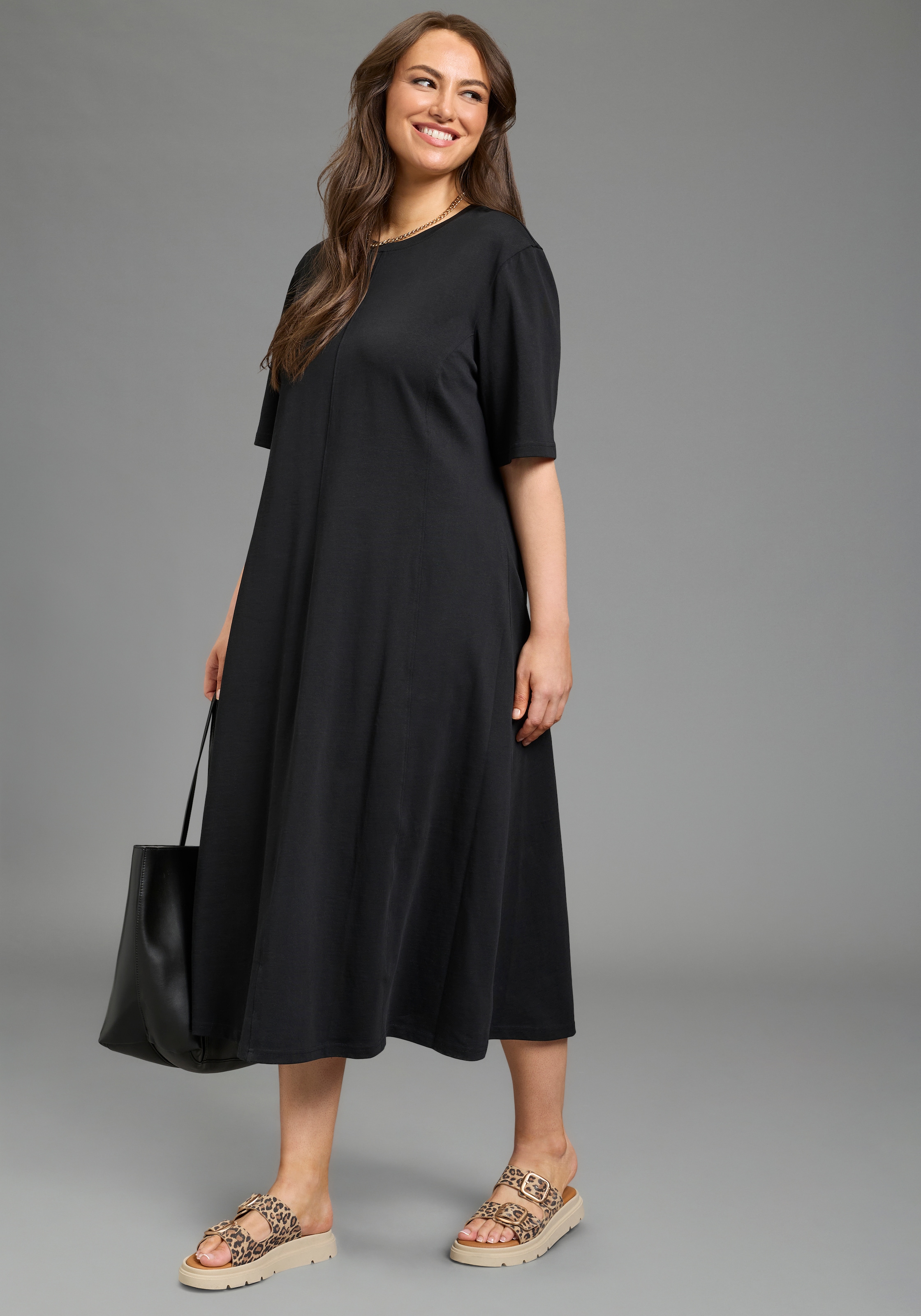 Laura Scott CURVE Maxikleid casual Stil, für entspannte Anlässe in A-Linie