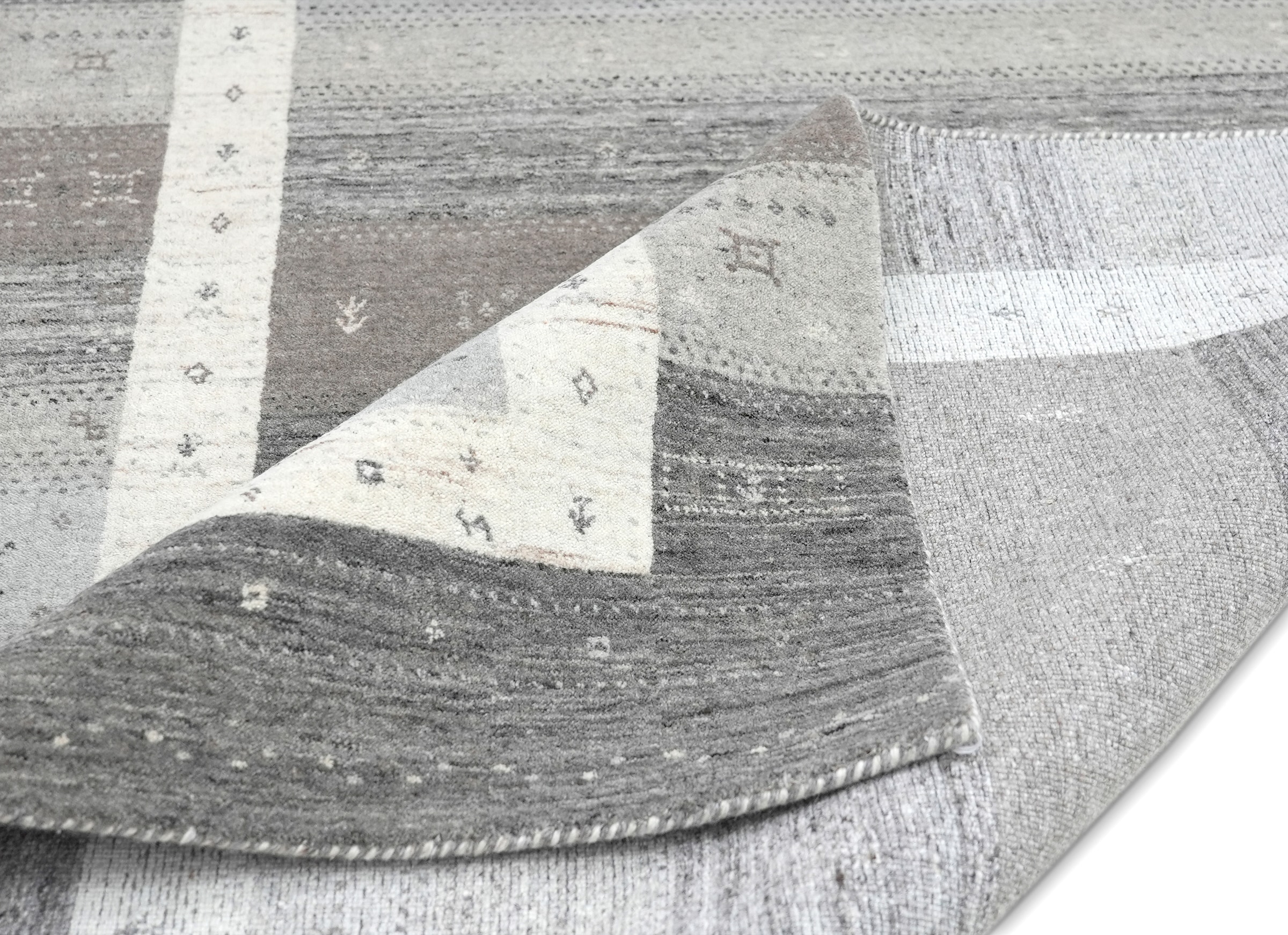 THEKO Wollteppich »Memu ZO-7406-24« rechteckig 12 mm Höhe Gabeh Design, reine Wolle, besonders flach, handgewebt, warme Farben