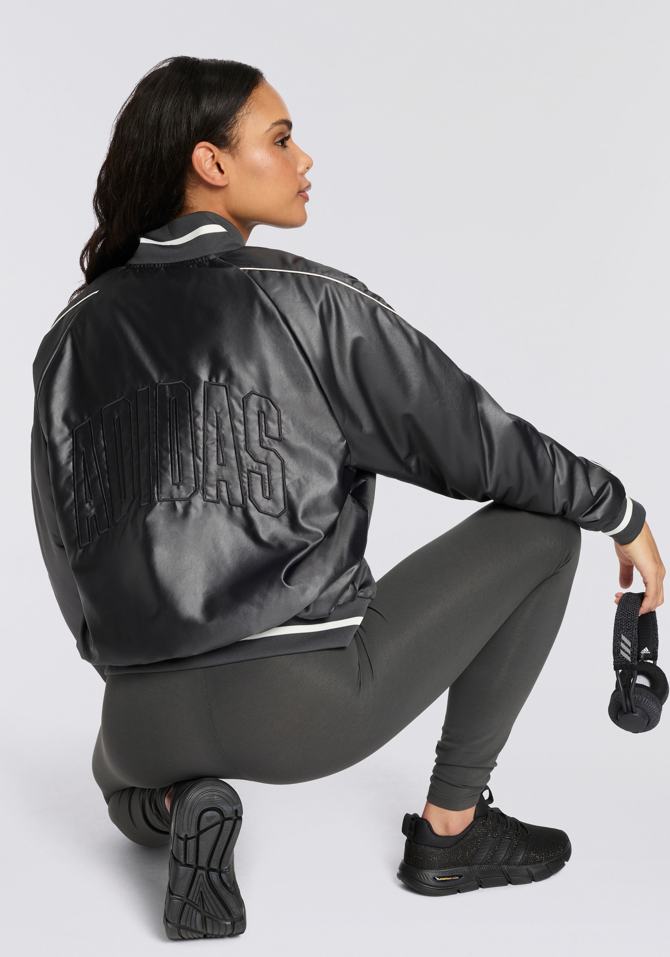 adidas Sportswear Leggings »W LIN SJ LEG«  aus Baumwollmaterial mit Stretchanteil, hoher Bund, ohne Verschluss