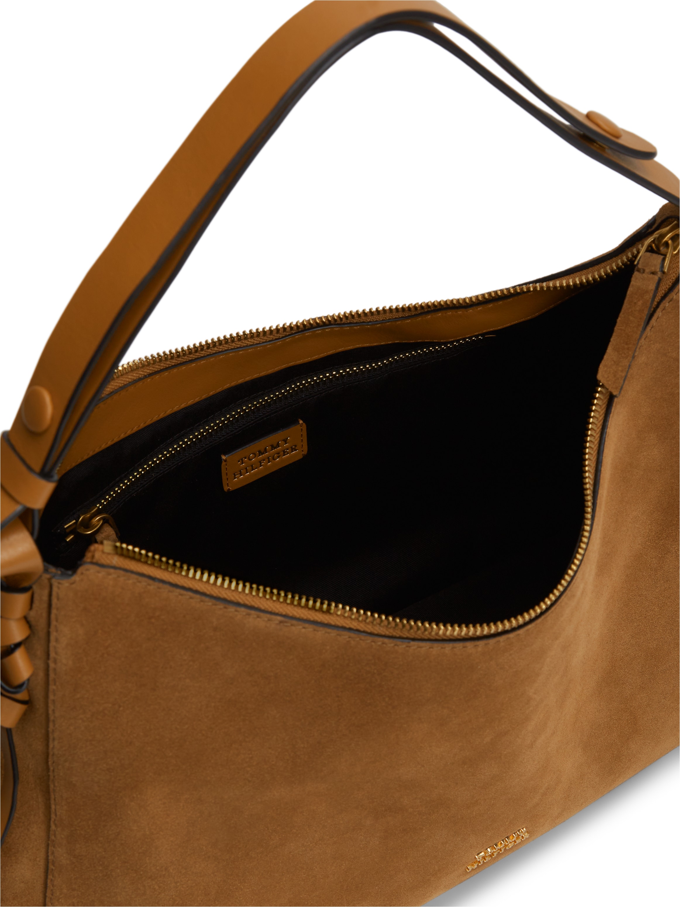 Tommy Hilfiger Sac à bandoulière »TH STATEMENT SHOULDER BAG SUEDE« sac bandoulière femme, sac à main avec logo