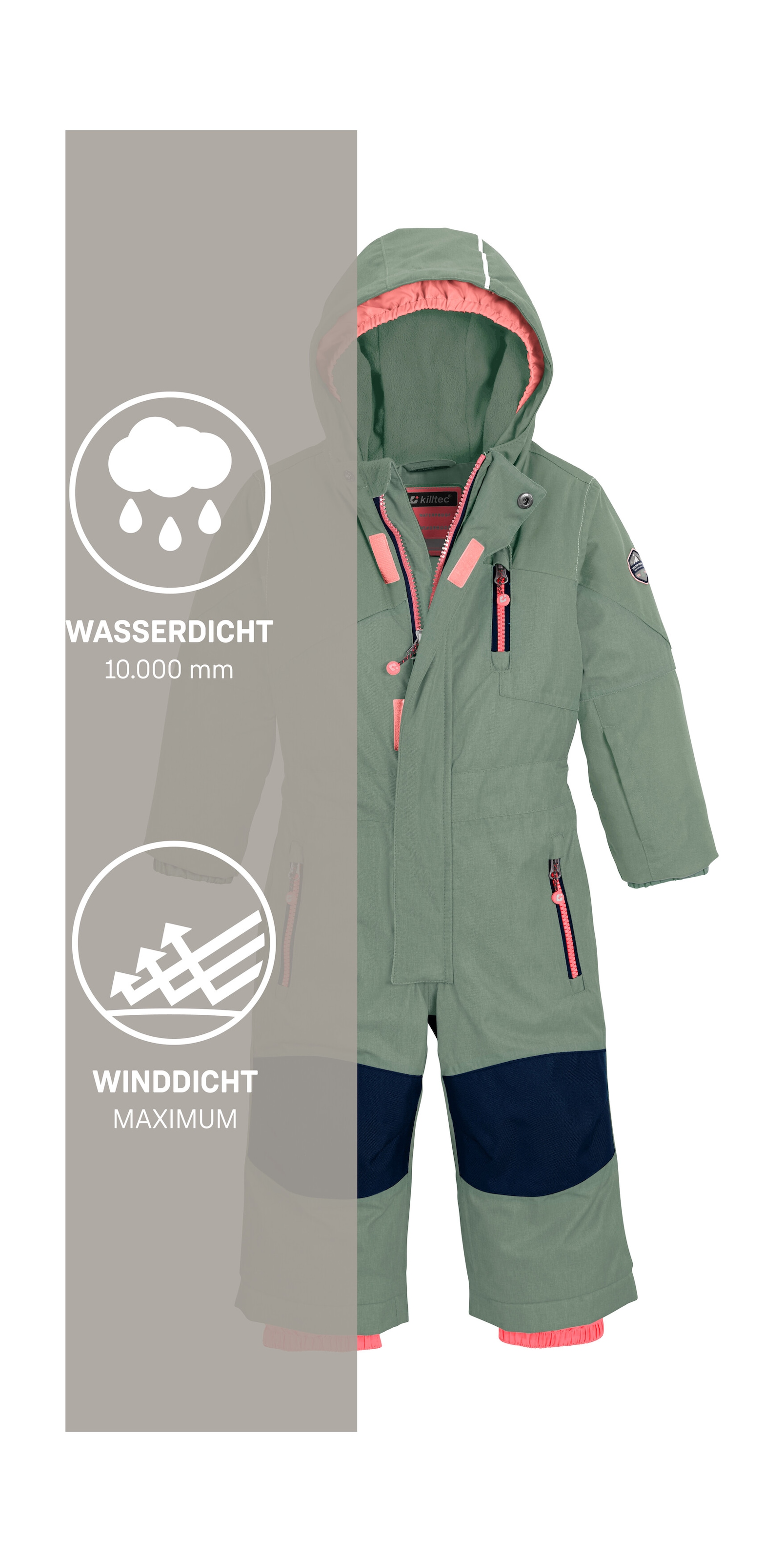 Killtec Skianzug »Kesley Mini« Skioverall, wind- und wasserdicht, innen warmes Fleece