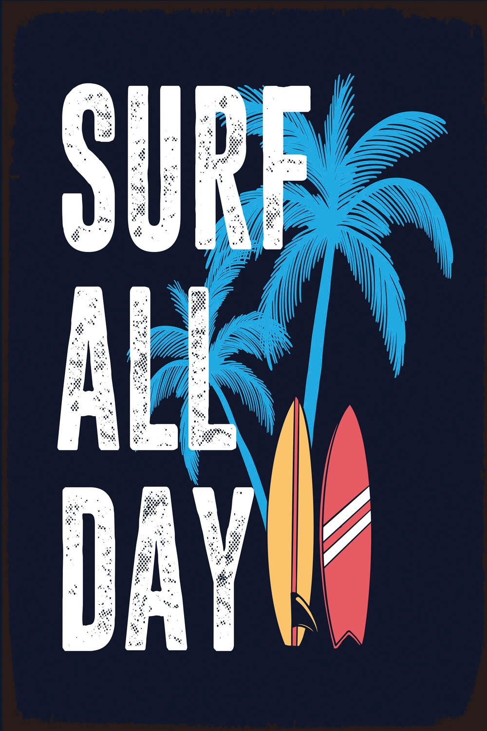 queence Metallbild »Surf All Day« 1 Stk. tlg. Stahlschilder