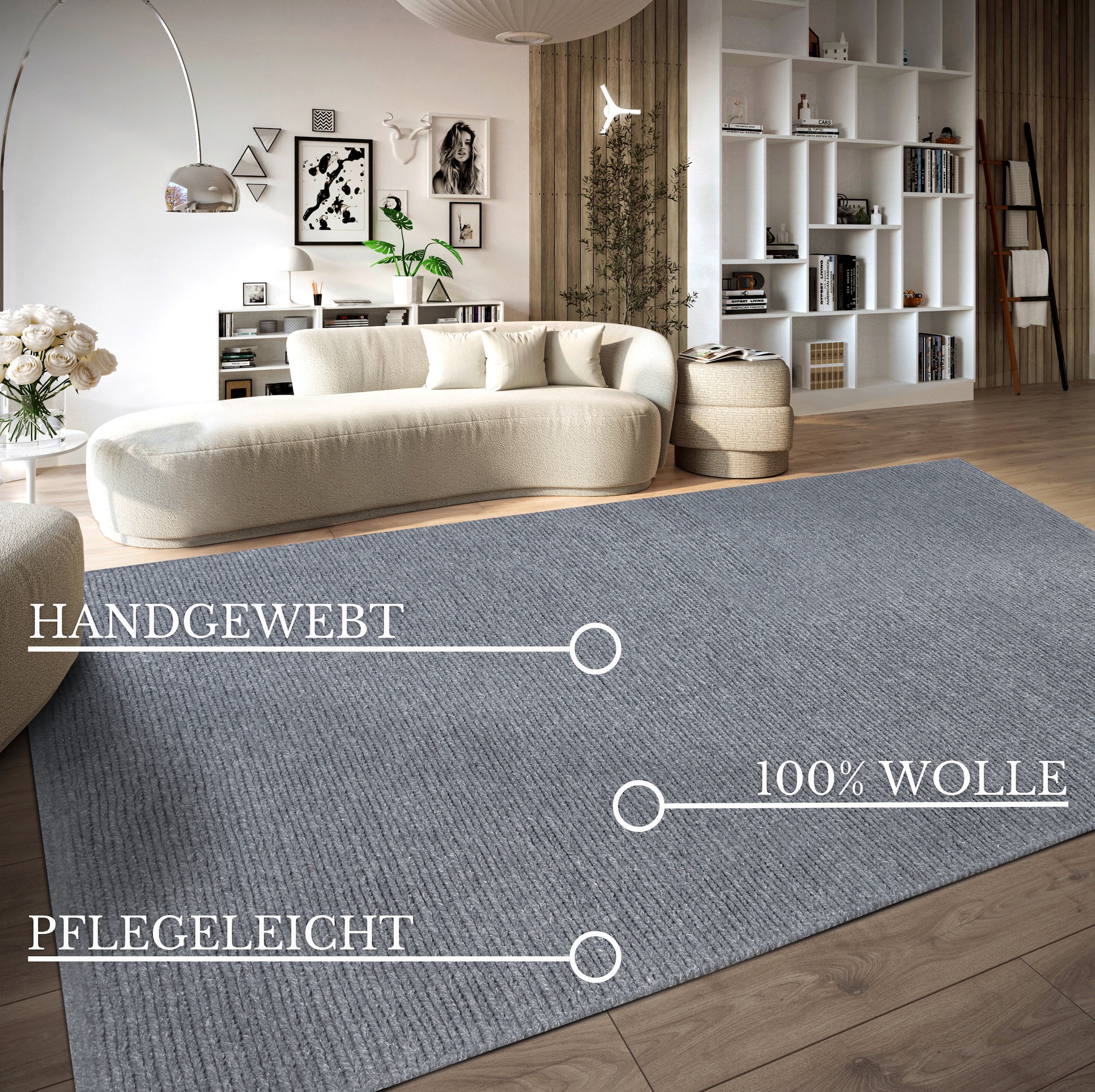 Villeroy & Boch Tapis en laine »Francois« Rectangulaire 7 mm Höhe in rund, oval, Läufer, handgewebt, Wolle, Wohnzimmer, Schlafzimmer