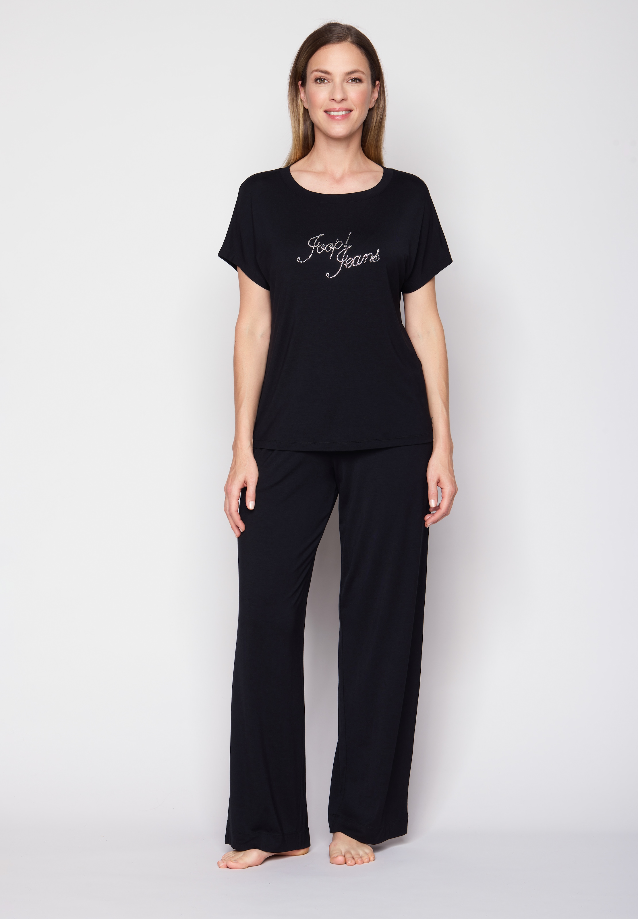 JOOP! Jeans Pyjamahose »Rhinestone (JOOP! Jeans)«  mit seitlichen Taschen, Logo mit Glitzersteinen hinten