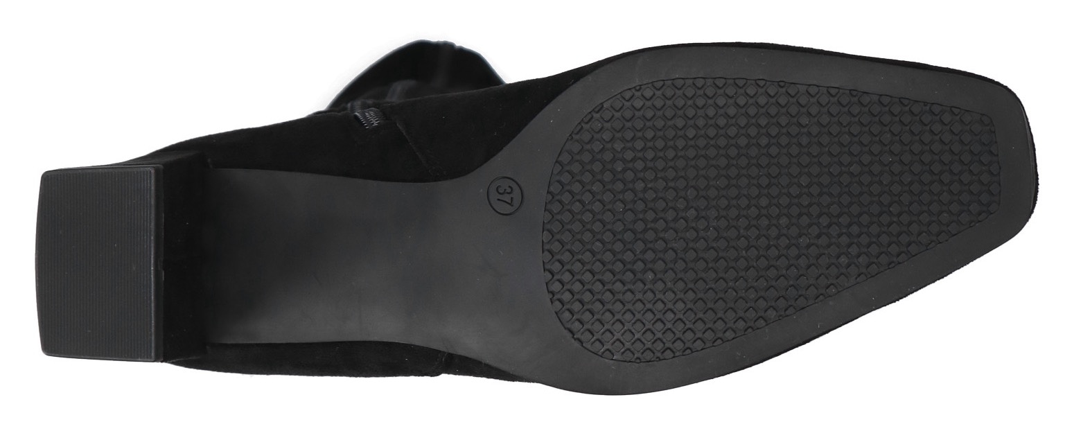 Caprice Bottes  à talon bloc, chaussure de soirée, bottes hautes avec fermeture éclair intérieure