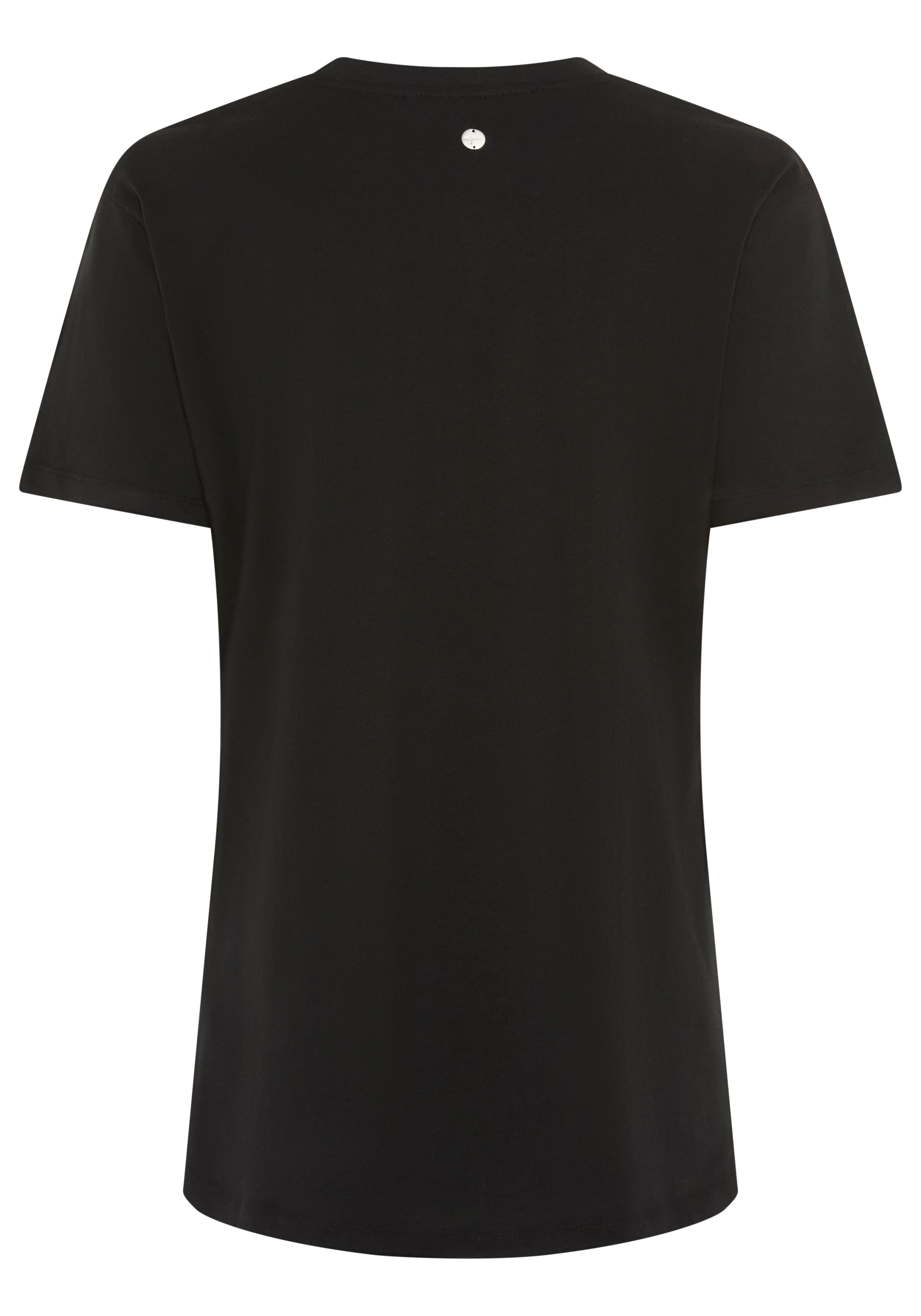 Tamaris T-shirt oversize in Longform mit abgerundetem Saum