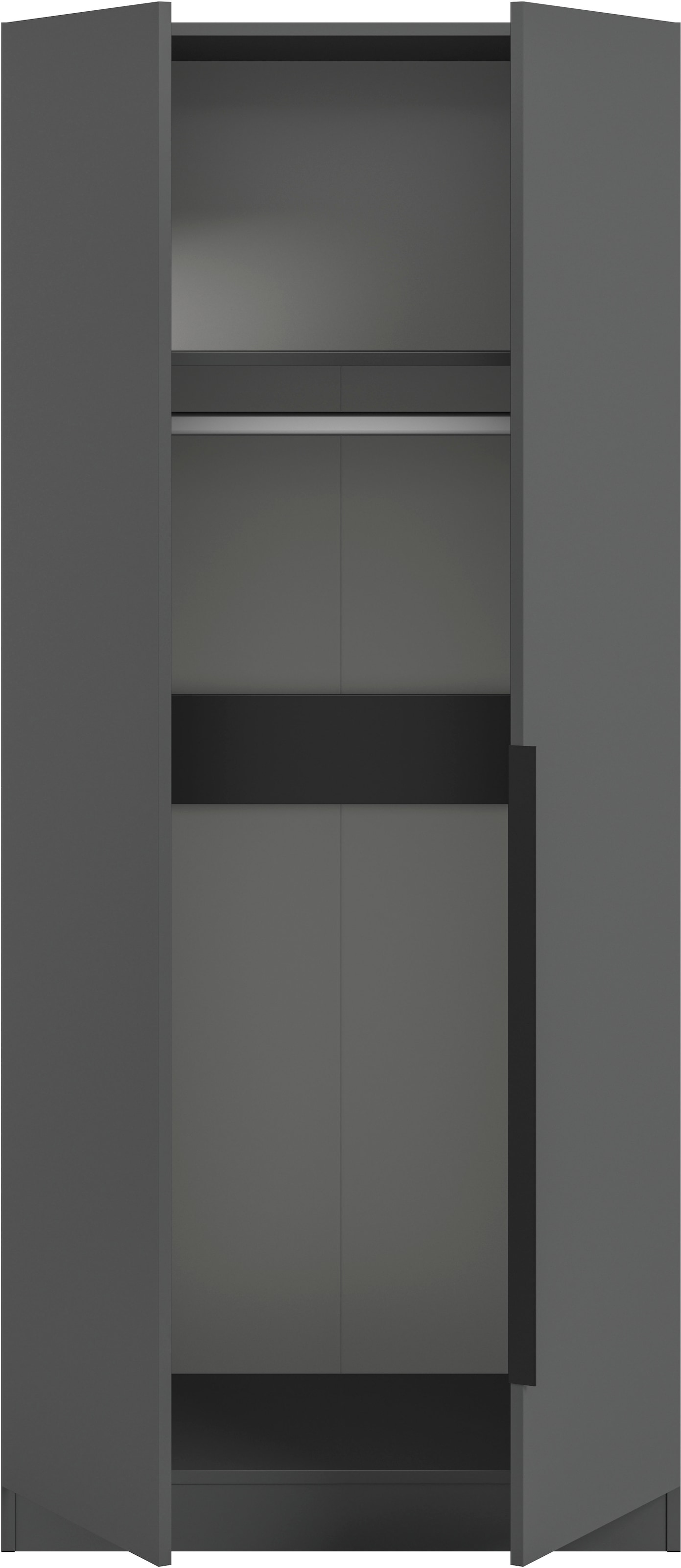 Home affaire Kleiderschrank »Skarde Schlafzimmerschrank, Garderobe, Schrank« Otto Bestseller Garderobe Schlafzimmerschrank,  Breite: 80 cm, anthrazit, Kleiderstange