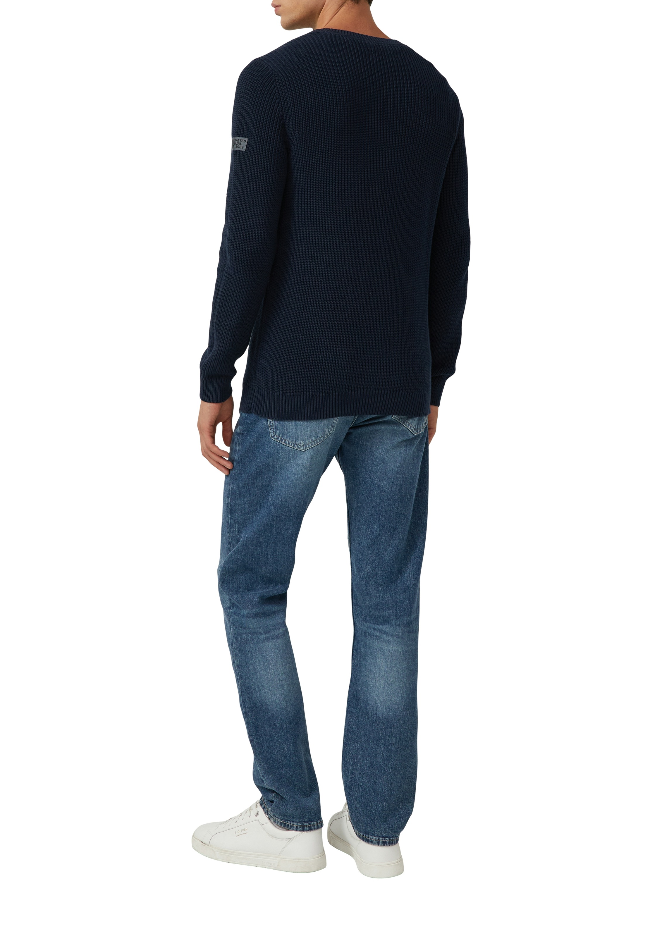 s.Oliver Pull en tricot mit Rippbündchen